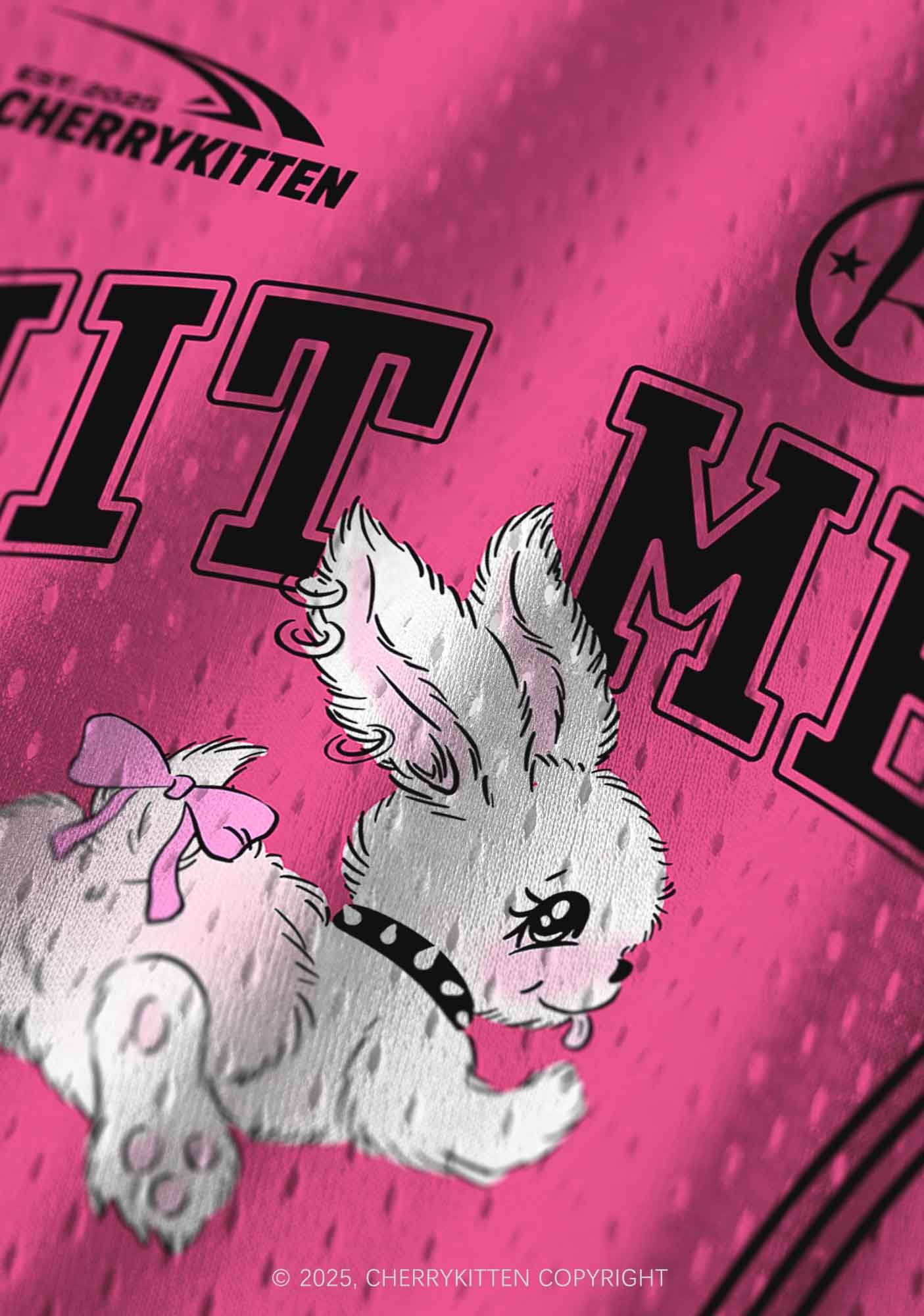 Custom Hit Me White Bunny Y2K Sport Jersey Tank Cherrykitten - Image 5