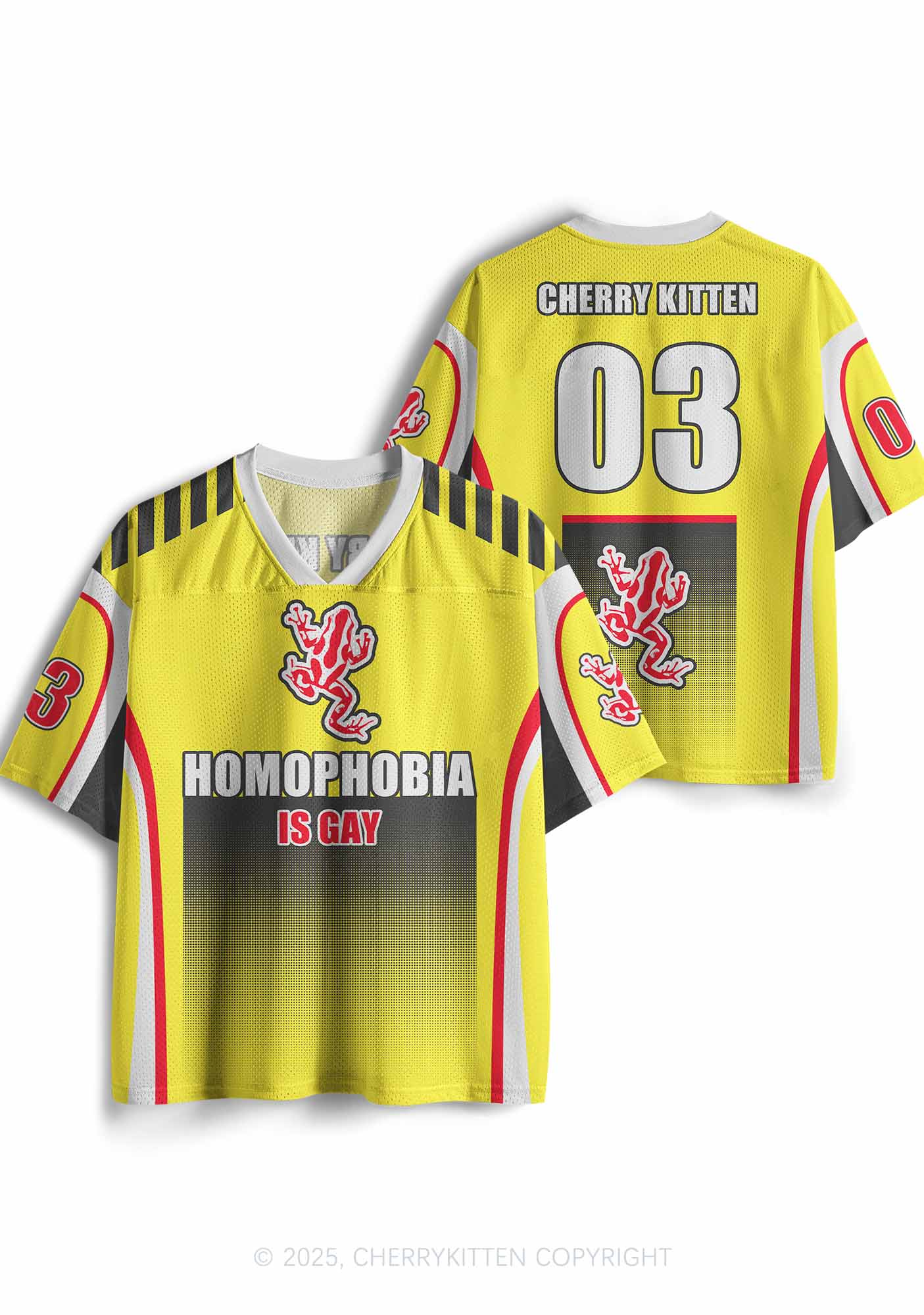 Custom Homophobia Gay Frog Pride Y2K Sport Jersey Shirts Cherrykitten - Image 3