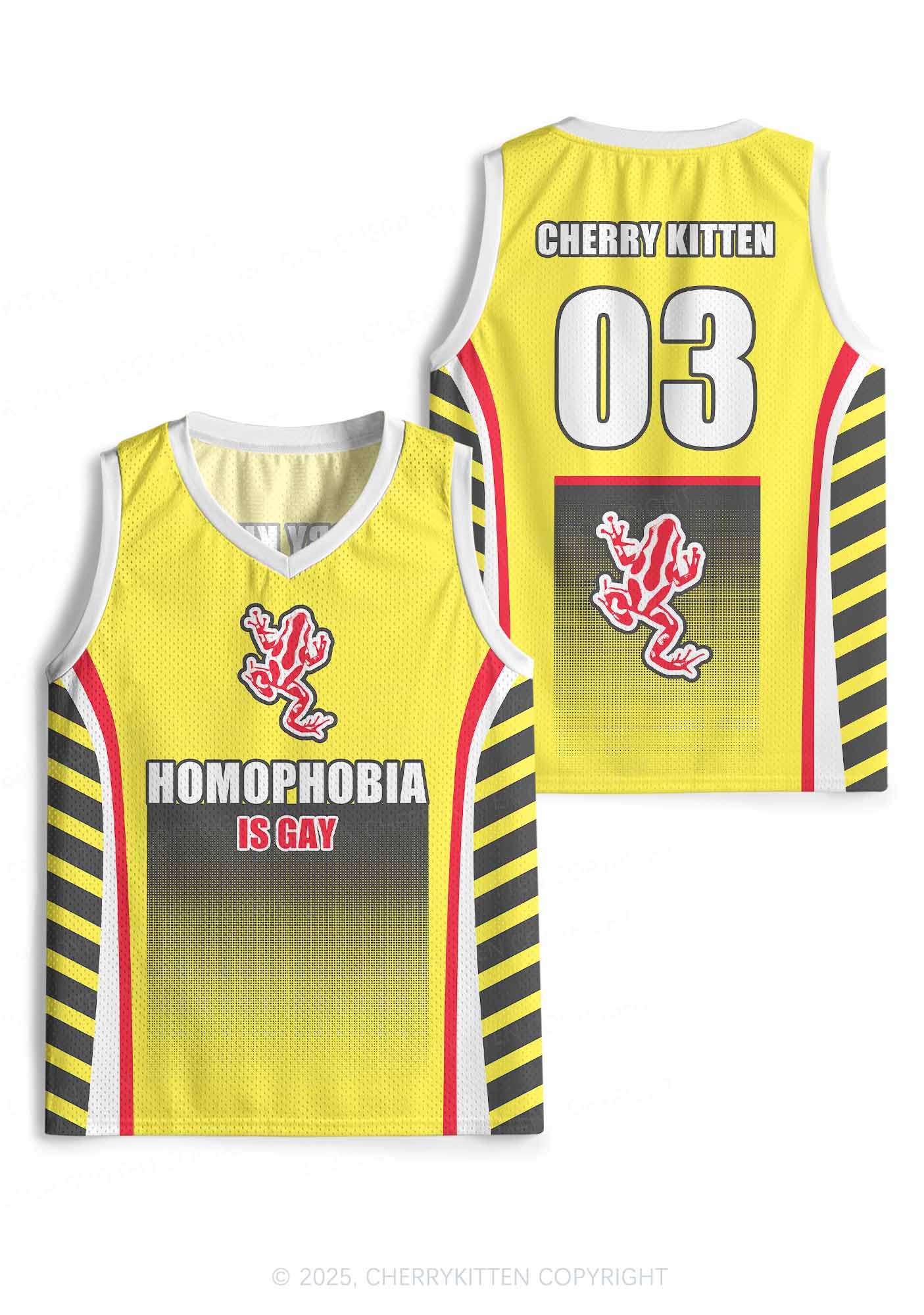 Custom Homophobia Gay Frog Pride Y2K Sport Jersey Tank Cherrykitten - Image 3