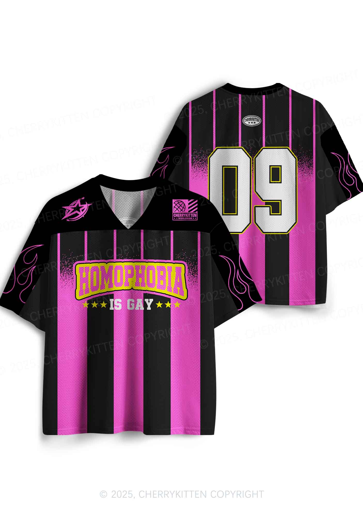 Custom Homophobia Gay Pride Y2K Sport Jersey Shirts Cherrykitten - Image 3