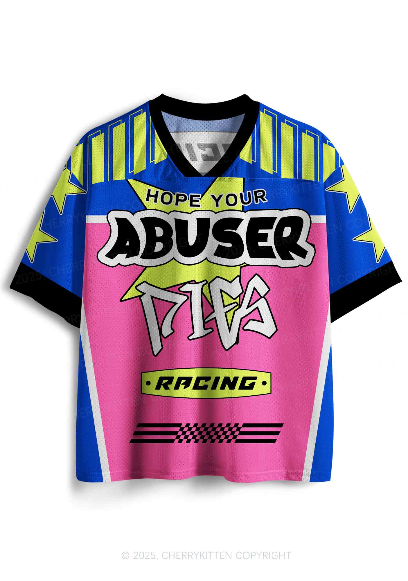 Custom Hope Your Abuser Dies Y2K Sport Jersey Shirts Cherrykitten - Image 2
