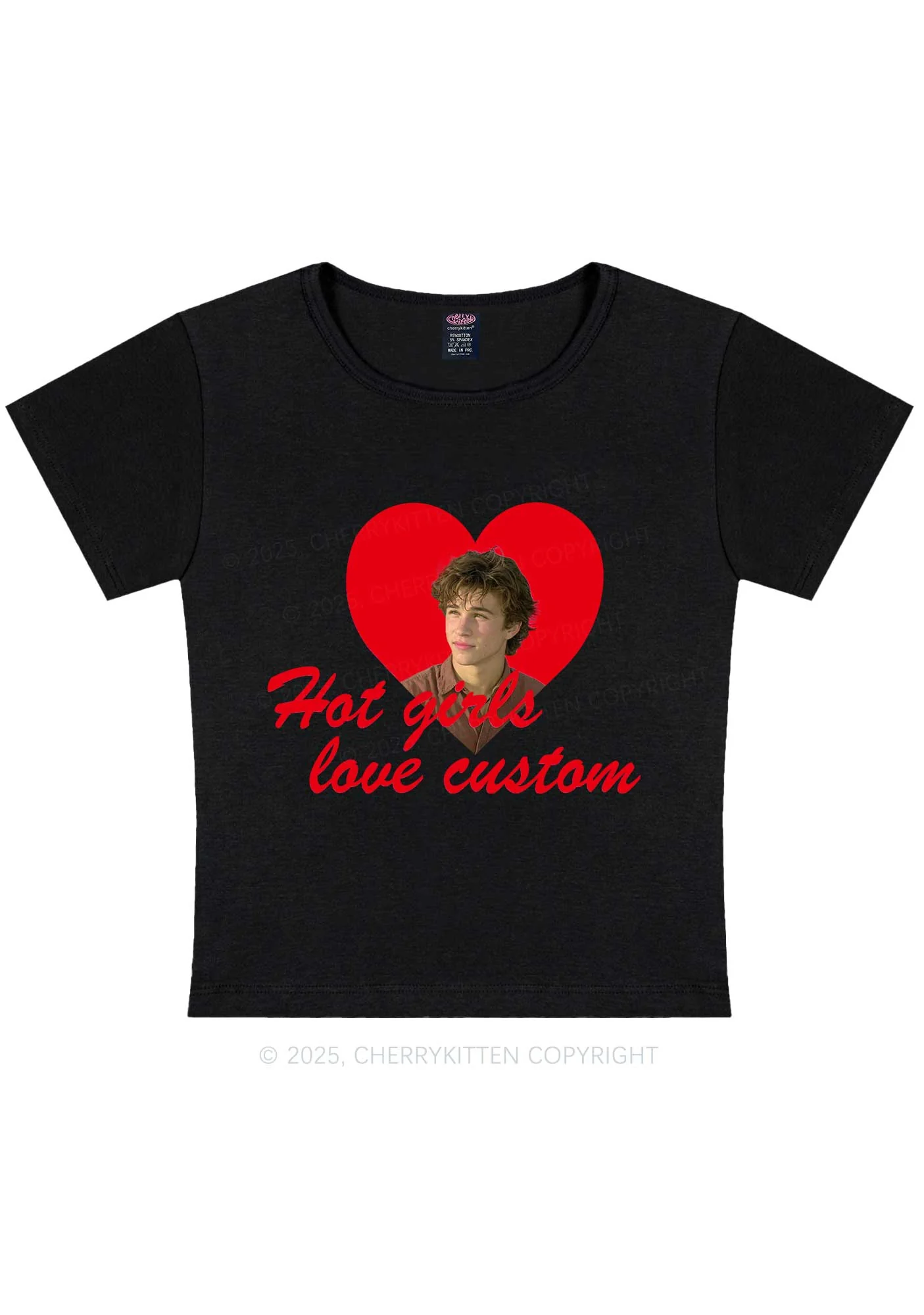 Custom Hot Girl Love Y2K Baby Tee Cherrykitten - Image 3
