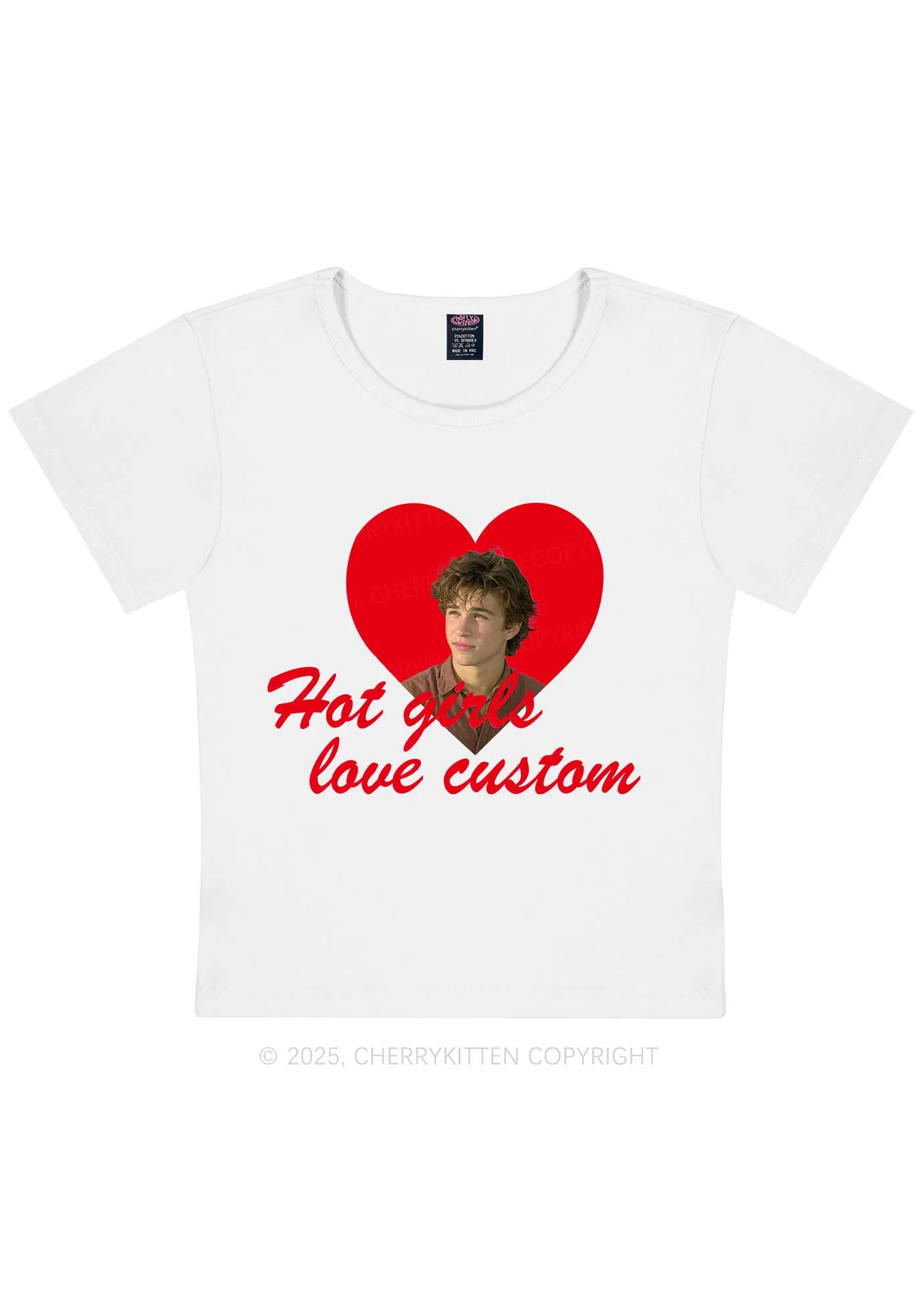 Custom Hot Girl Love Y2K Baby Tee Cherrykitten - Image 4