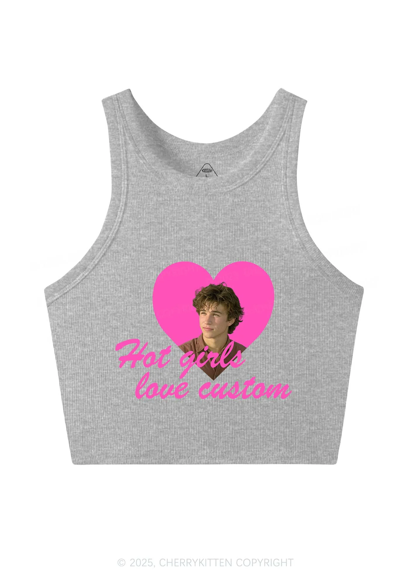 Custom Hot Girl Love Y2K Crop Tank Top Cherrykitten - Image 5