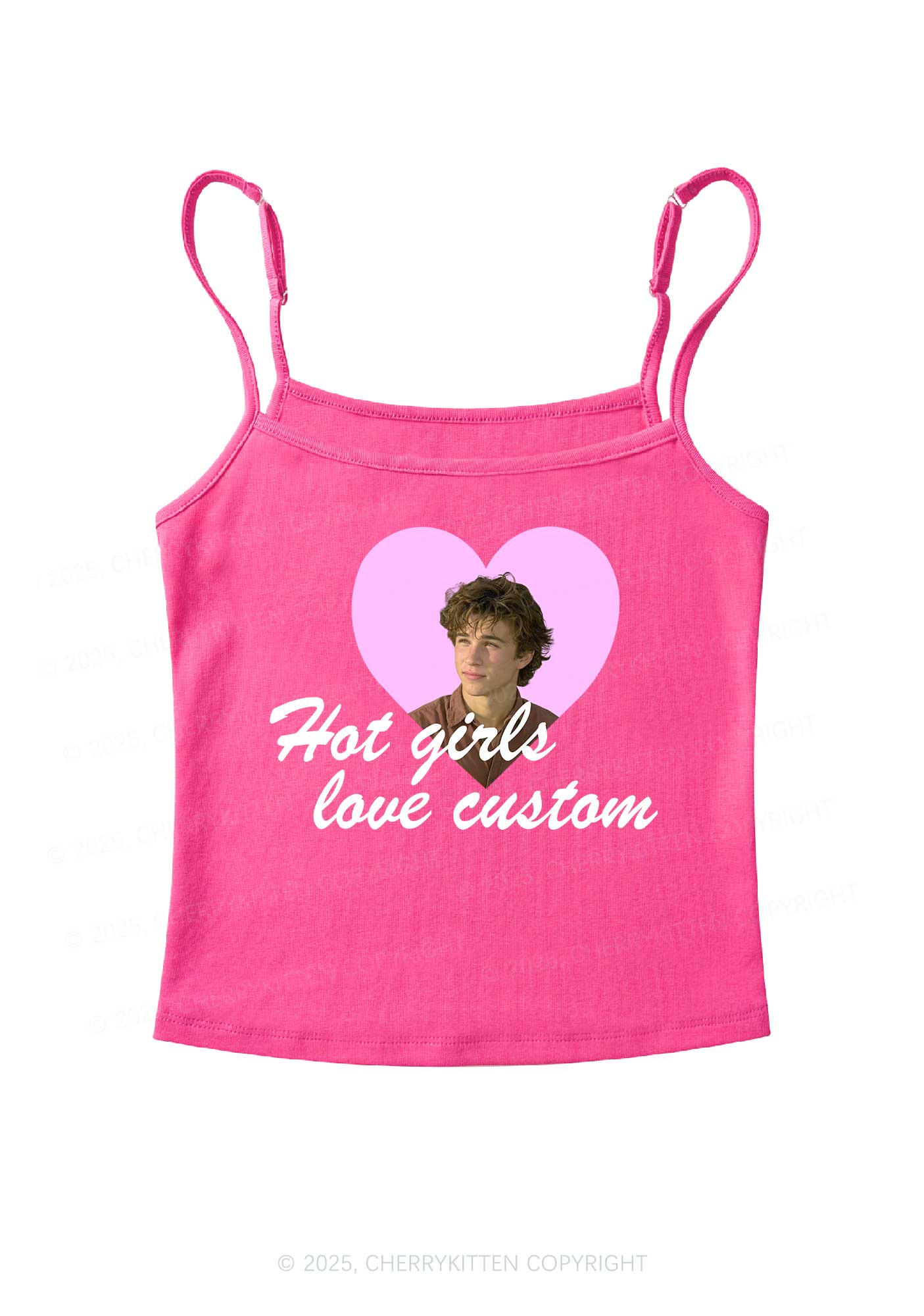 Custom Hot Girl Love Y2K Spaghetti Strap Cami Cherrykitten - Image 5