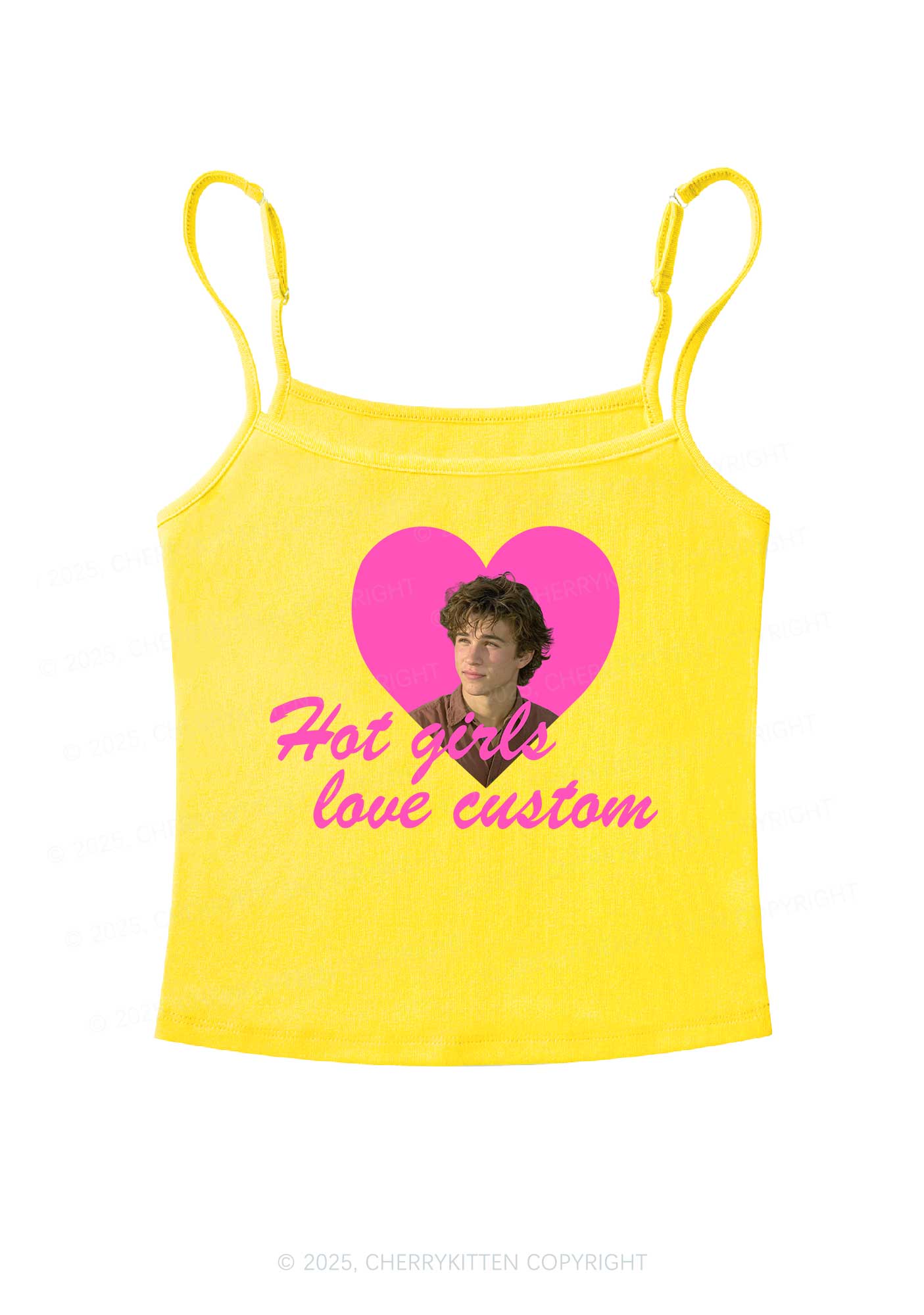 Custom Hot Girl Love Y2K Spaghetti Strap Cami Cherrykitten - Image 6