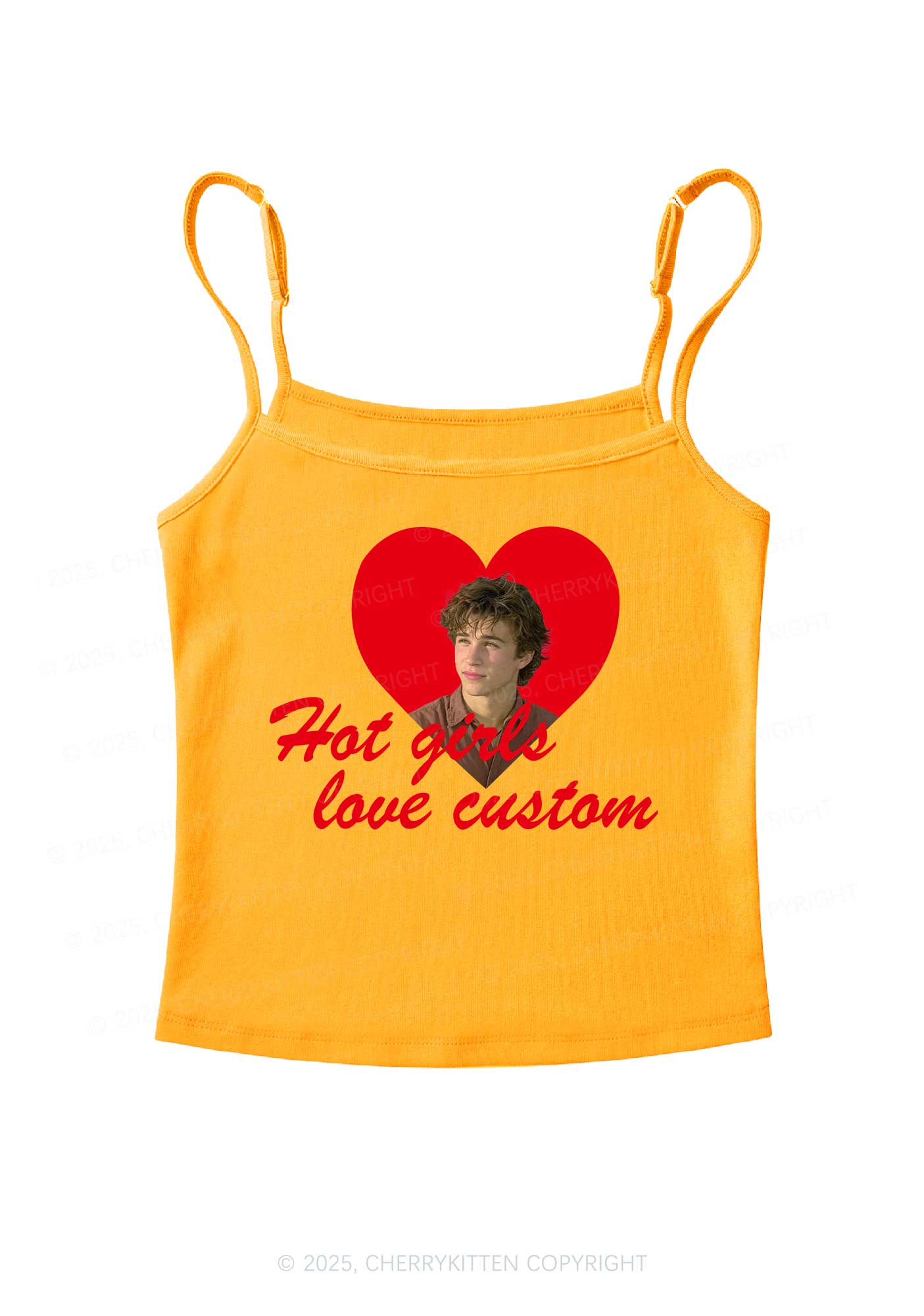 Custom Hot Girl Love Y2K Spaghetti Strap Cami Cherrykitten - Image 7