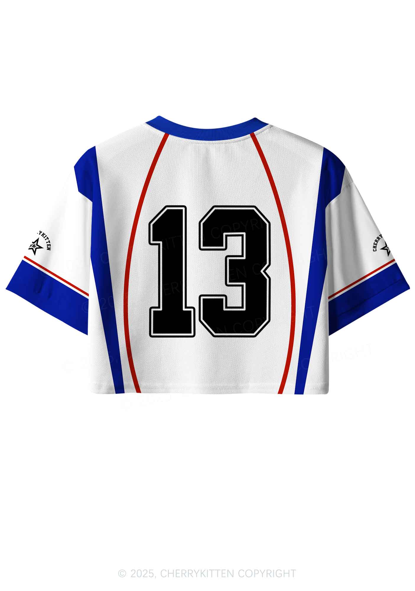 Custom Hot Girls Love Techno Y2K Crop Sport Jersey Shirts Cherrykitten - Image 2