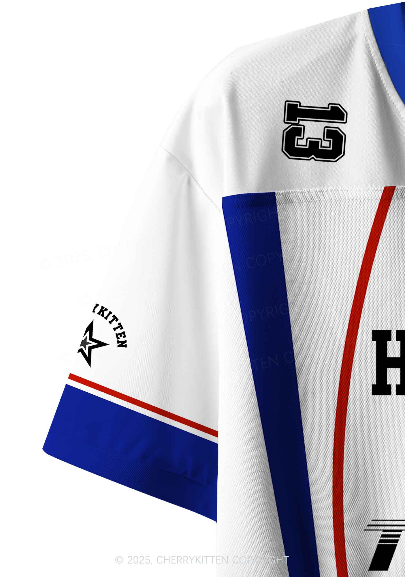Custom Hot Girls Love Techno Y2K Crop Sport Jersey Shirts Cherrykitten - Image 5