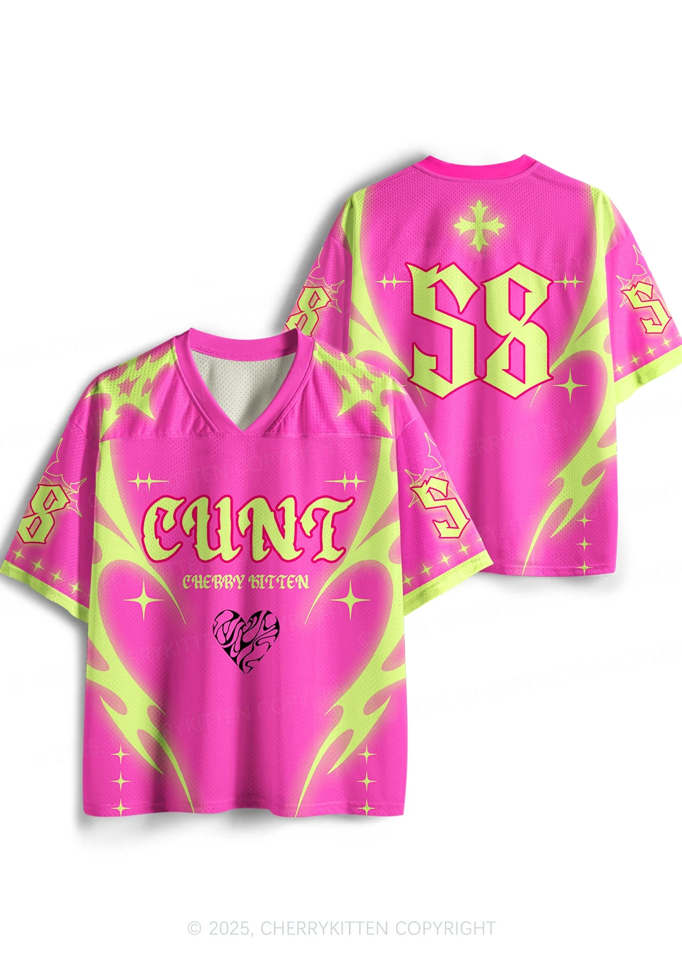 Custom Hot Pink Cxxt Y2K Sport Jersey Shirts Cherrykitten - Image 3