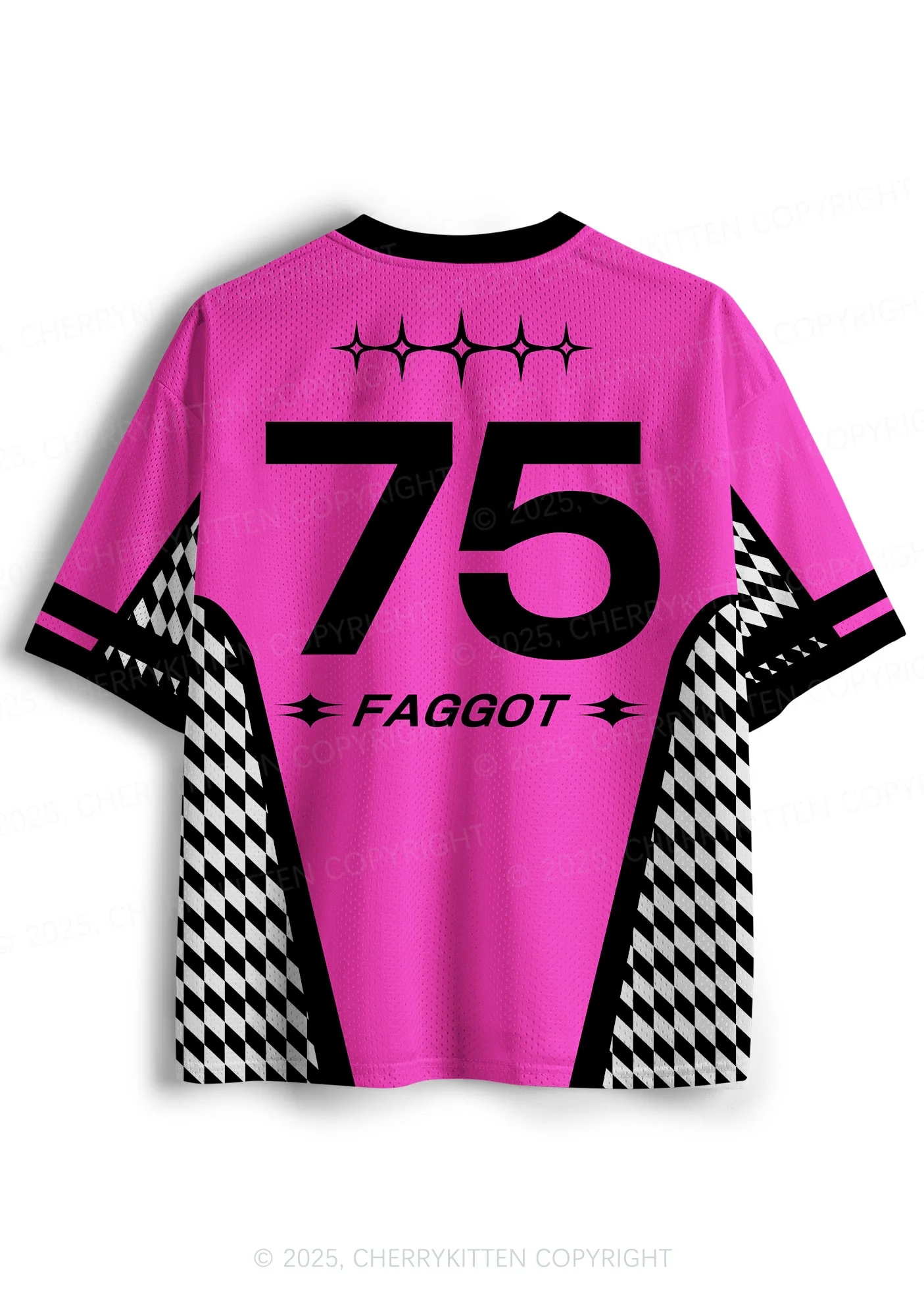 Custom Hot Pink Faggot Pride Y2K Sport Jersey Shirts Cherrykitten - Image 2