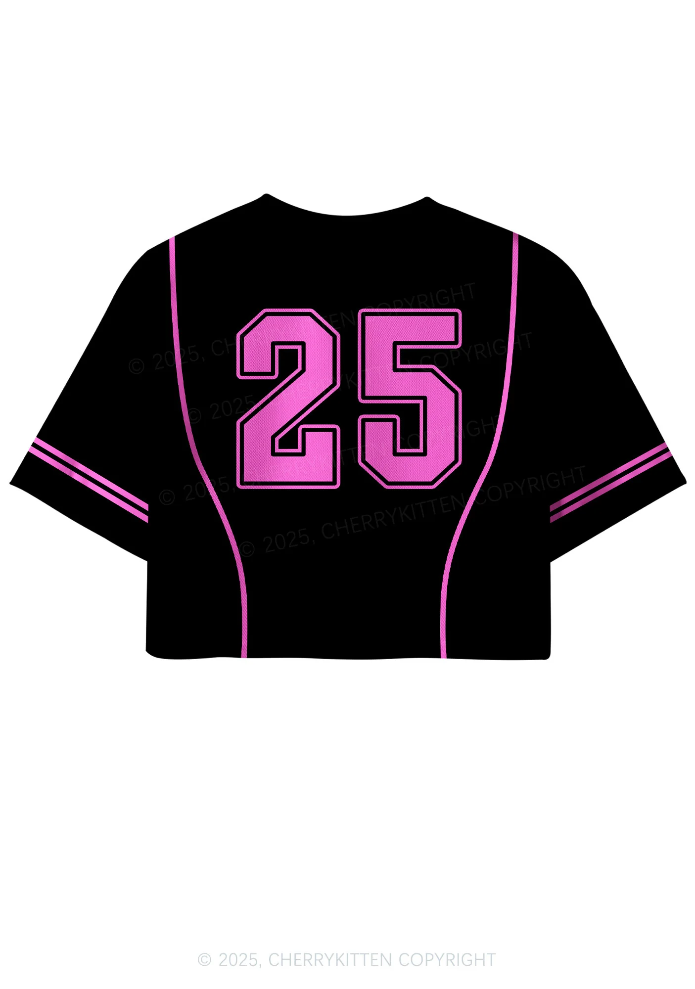 Custom Hot Pink Flame Y2K Crop Sport Jersey Shirts Cherrykitten - Image 2