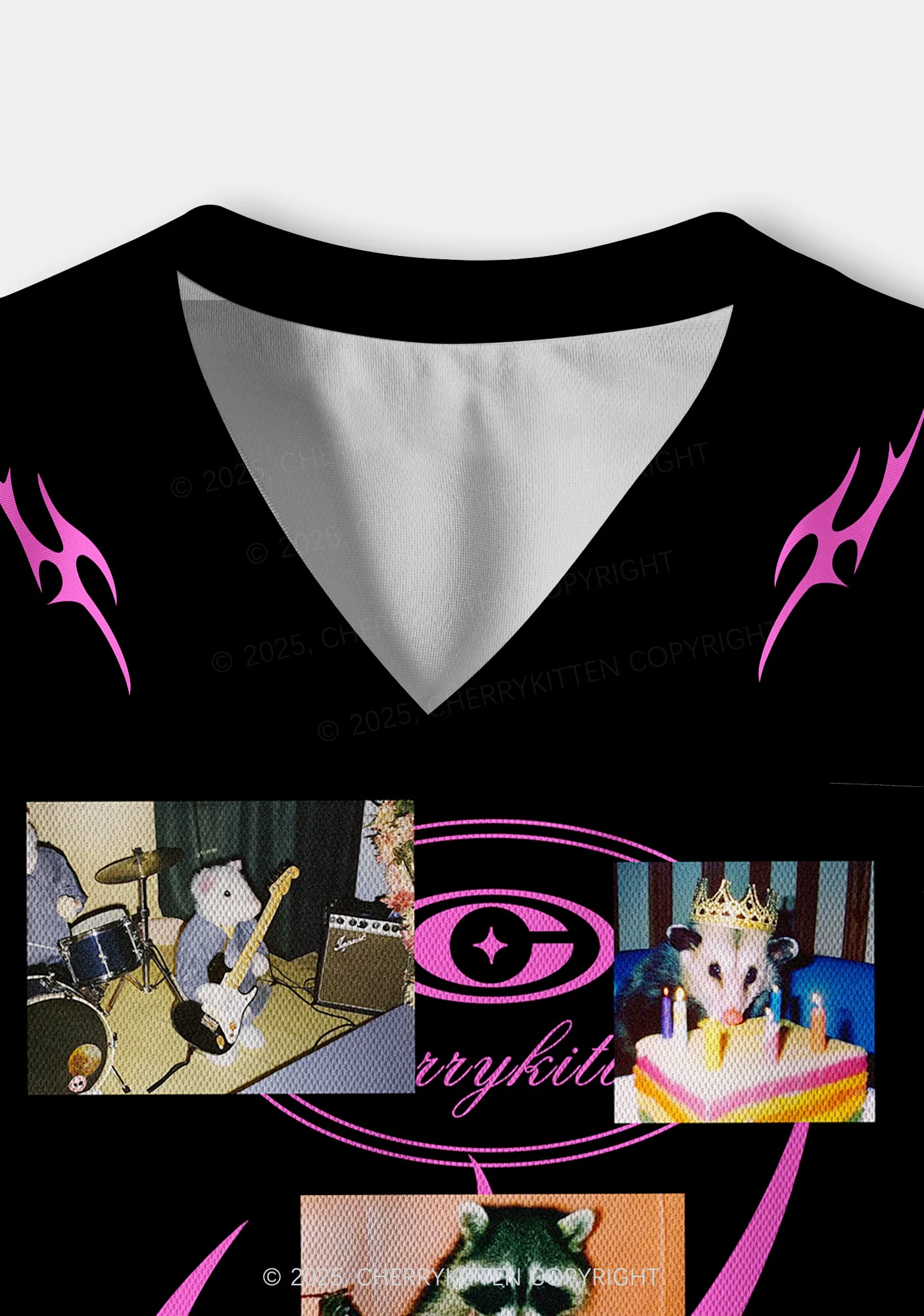 Custom Hot Pink Flame Y2K Crop Sport Jersey Shirts Cherrykitten - Image 3