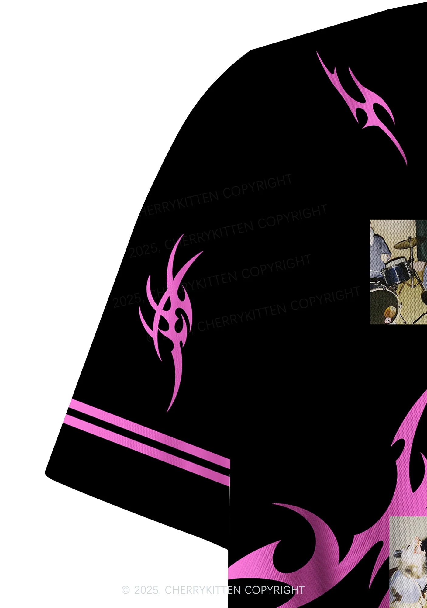 Custom Hot Pink Flame Y2K Crop Sport Jersey Shirts Cherrykitten - Image 5
