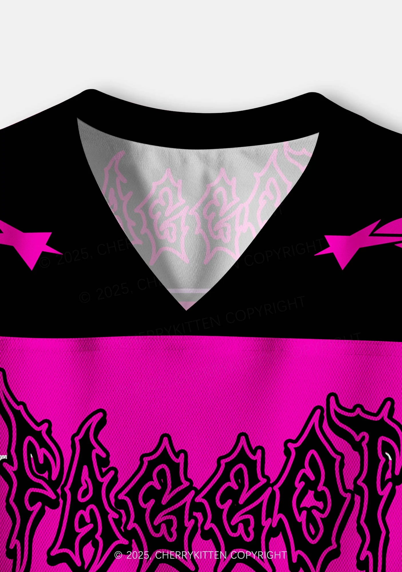 Custom Hot Pink Punk Faggot Pride Y2K Crop Sport Jersey Shirts Cherrykitten - Image 4
