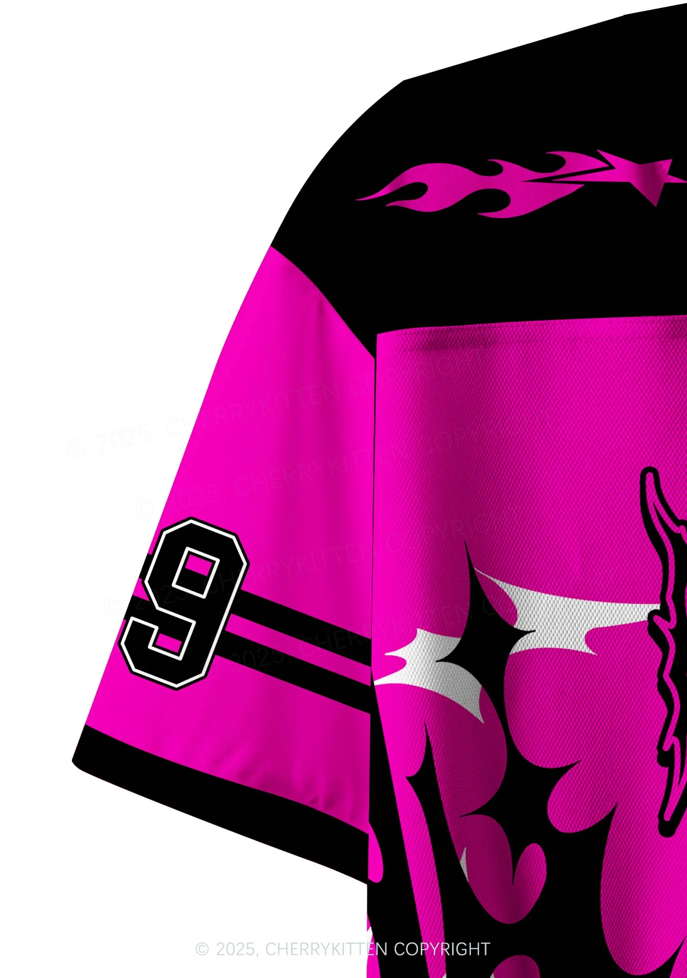 Custom Hot Pink Punk Faggot Pride Y2K Crop Sport Jersey Shirts Cherrykitten - Image 6