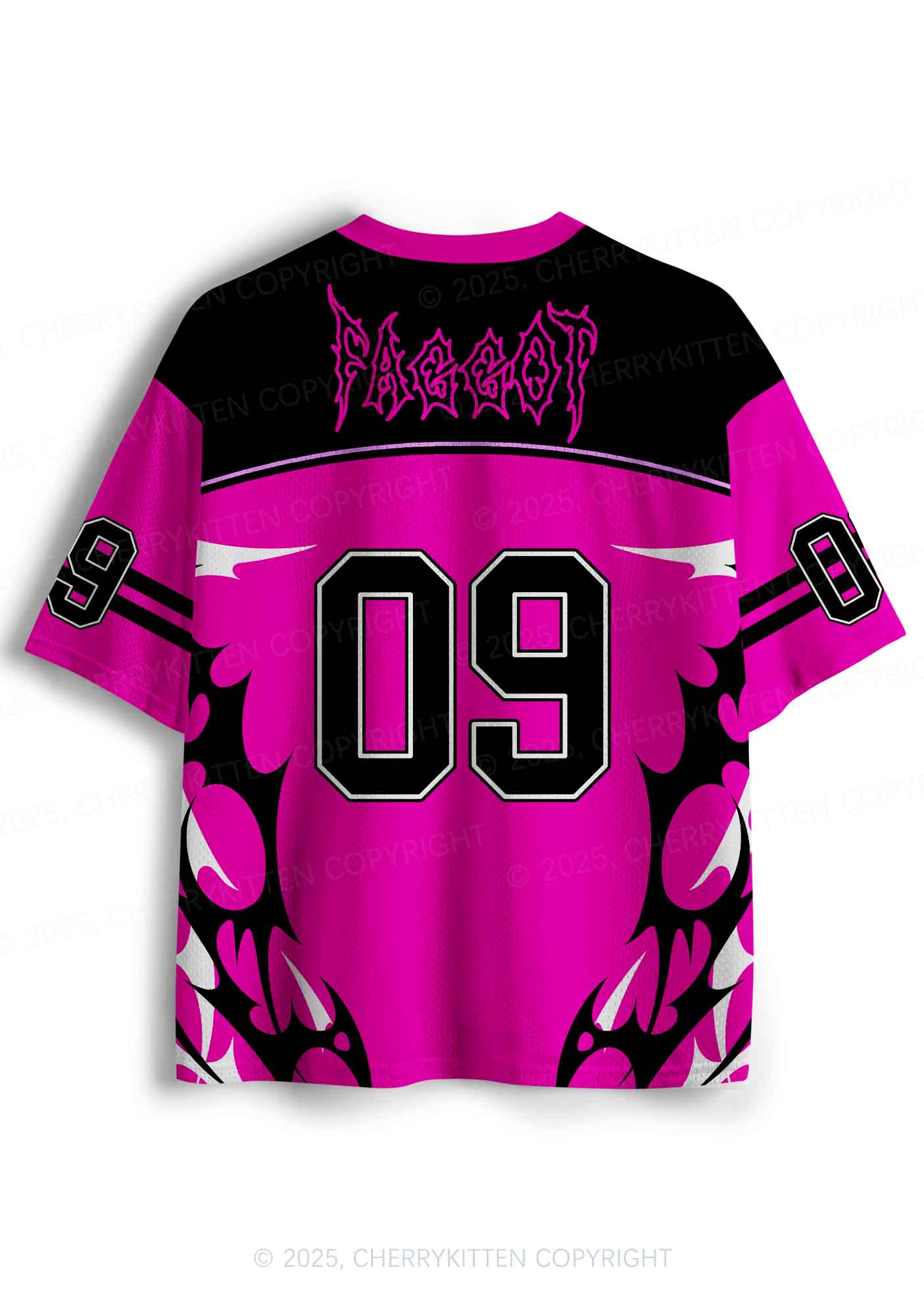Custom Hot Pink Punk Faggot Pride Y2K Sport Jersey Shirts Cherrykitten - Image 2