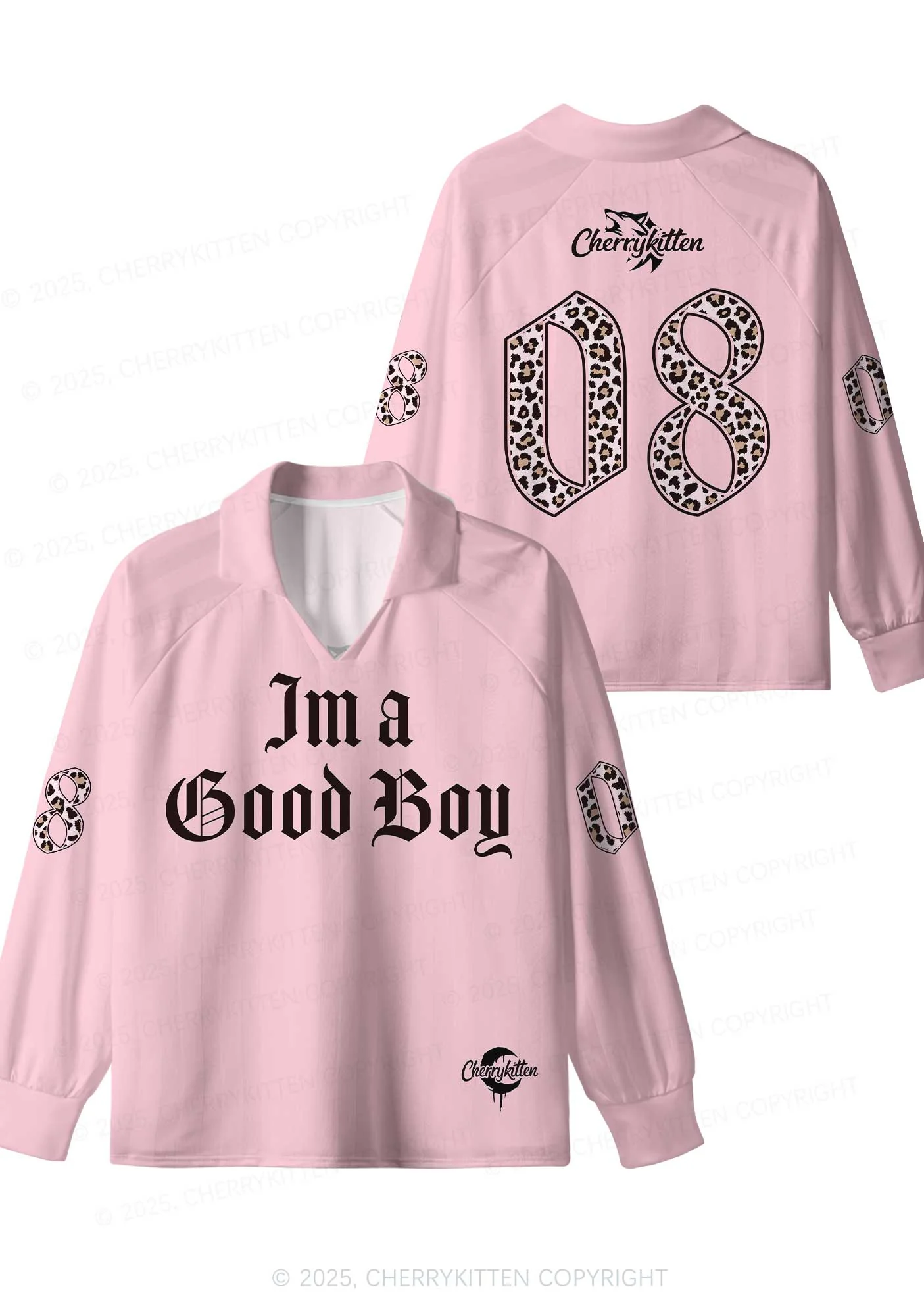Custom I Am A Good Boy Y2K Long Sleeve Sport Jersey Shirts Cherrykitten - Image 3
