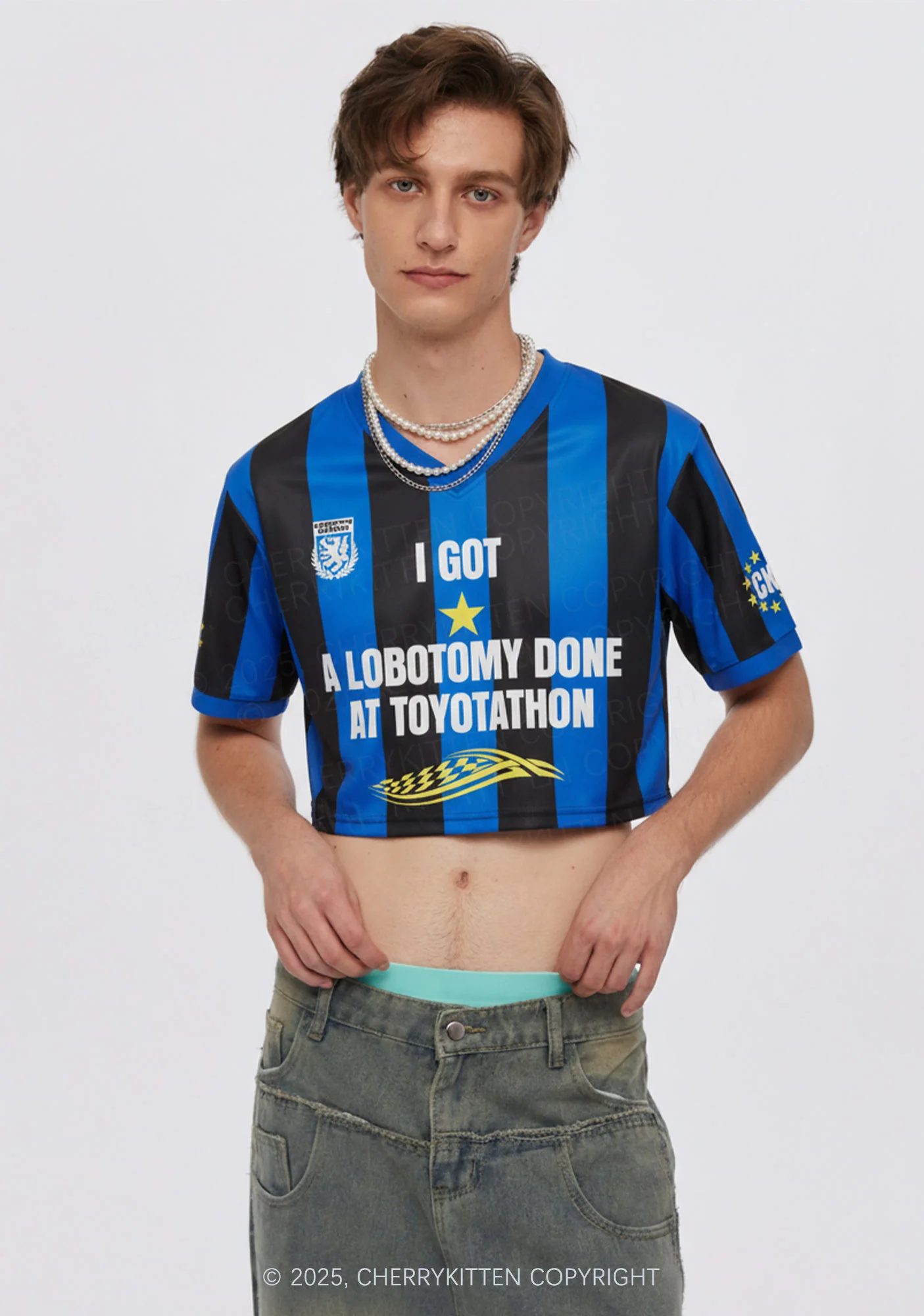 Custom I Got Lobotomy Y2K Crop Sport Jersey Shirts Cherrykitten - Image 2