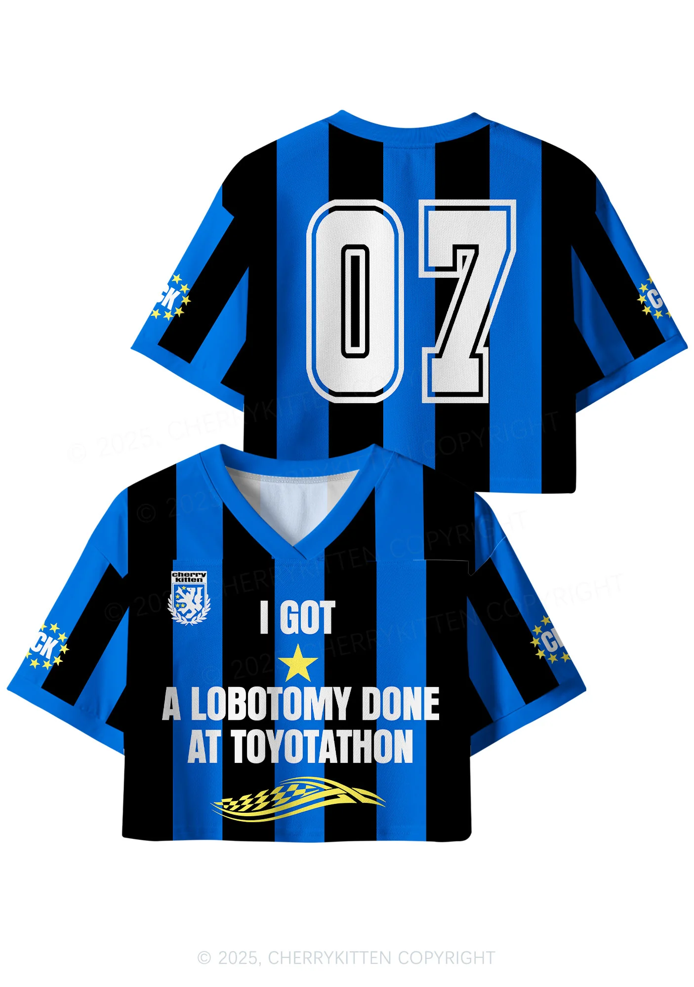 Custom I Got Lobotomy Y2K Crop Sport Jersey Shirts Cherrykitten - Image 4