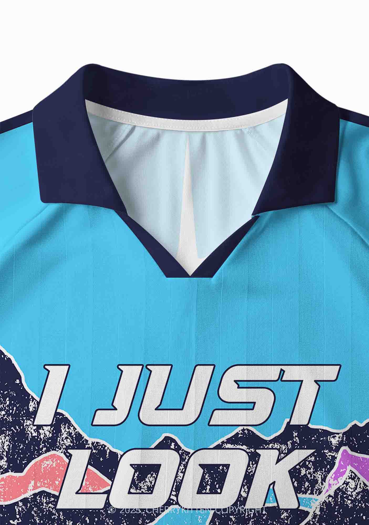 Custom I Just Look Straight Pride Y2K Sport Long Sleeve Jersey Shirts Cherrykitten - Image 3