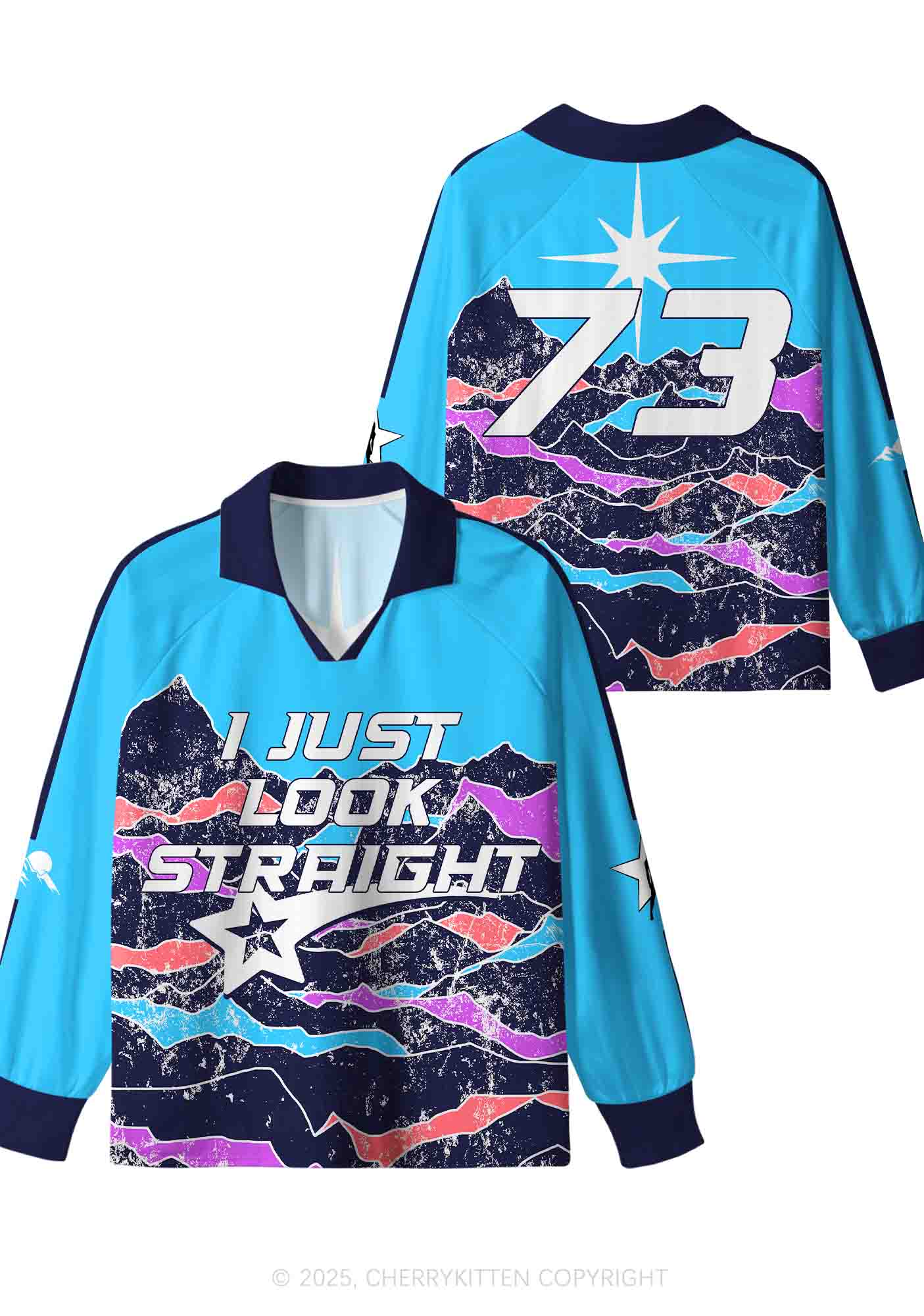 Custom I Just Look Straight Pride Y2K Sport Long Sleeve Jersey Shirts Cherrykitten - Image 4