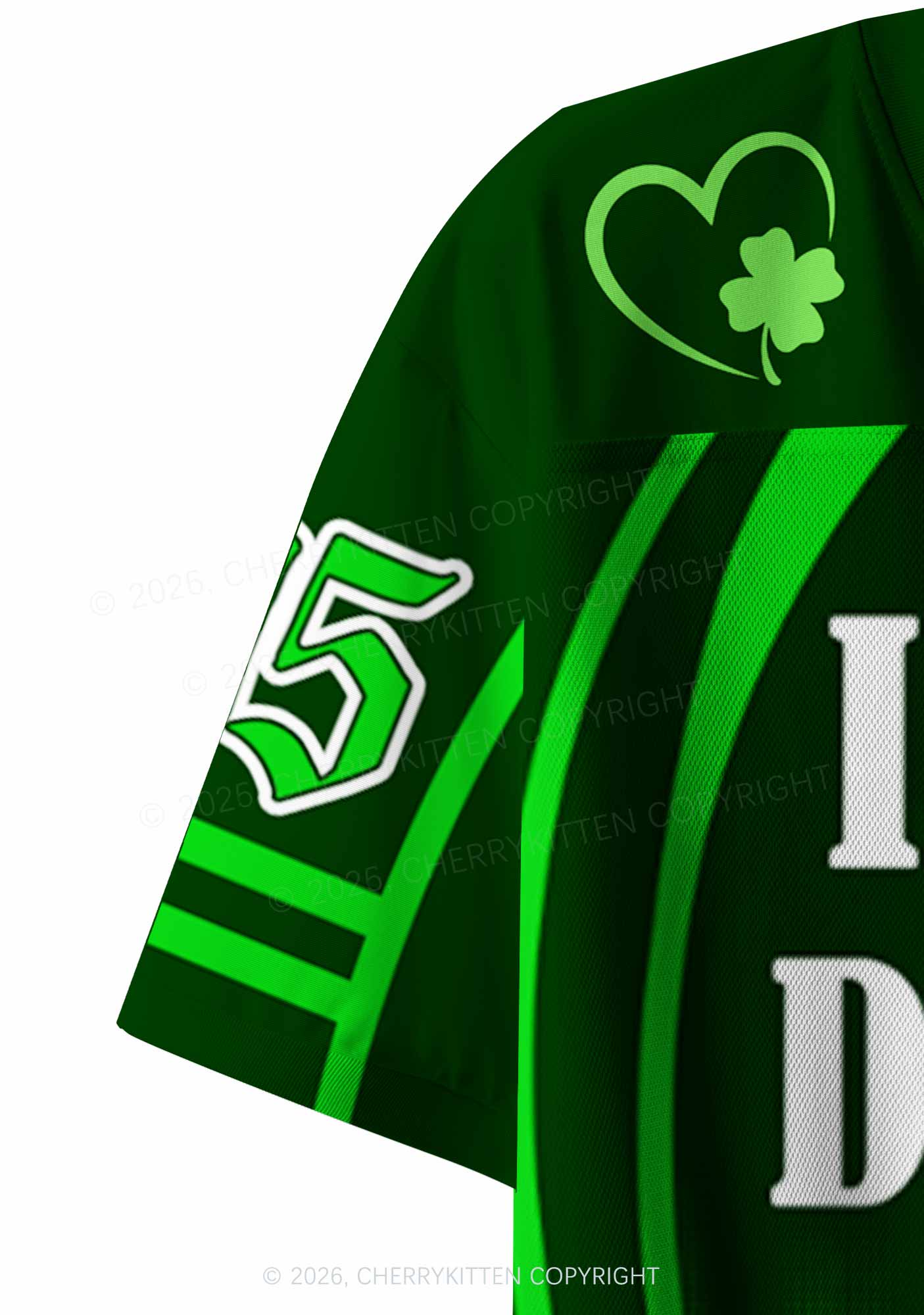 Custom I Love Day Drinking St Patricks Y2K Crop Sport Jersey Shirts Cherrykitten - Image 7