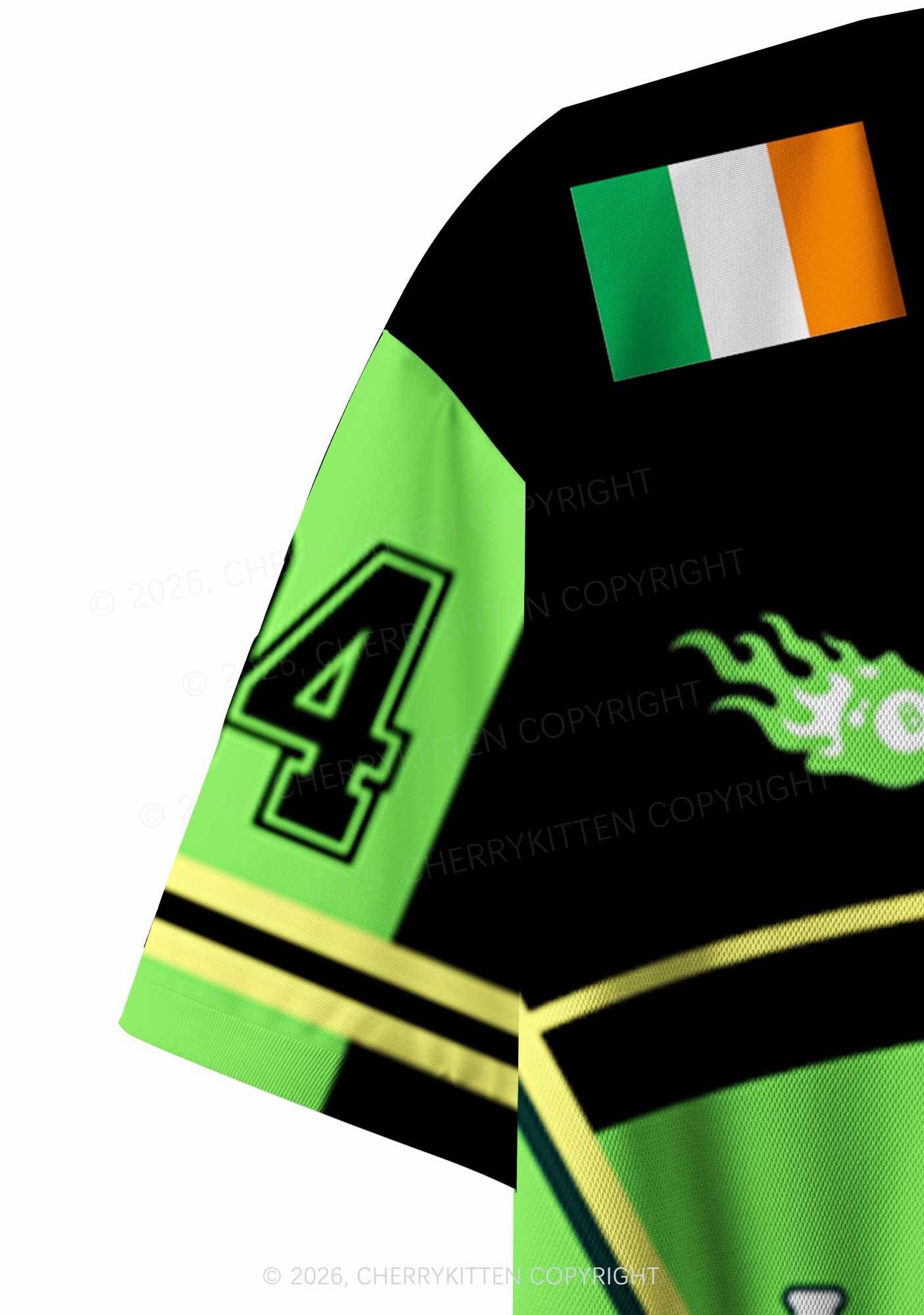 Custom I Love Irish Exits St Patricks Y2K Crop Sport Jersey Shirts Cherrykitten - Image 7