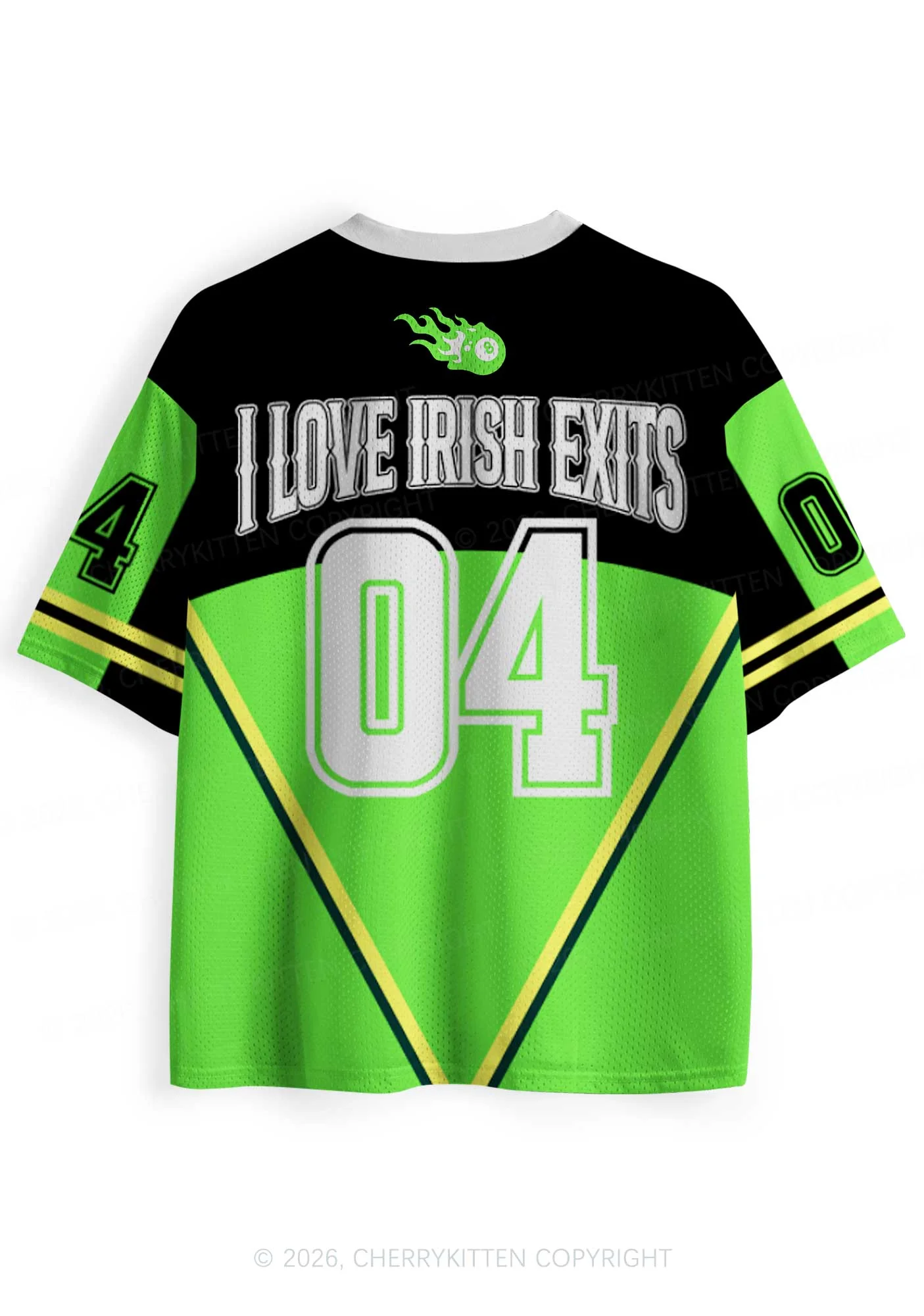 Custom I Love Irish Exits St Patricks Y2K Sport Jersey Shirts Cherrykitten - Image 4