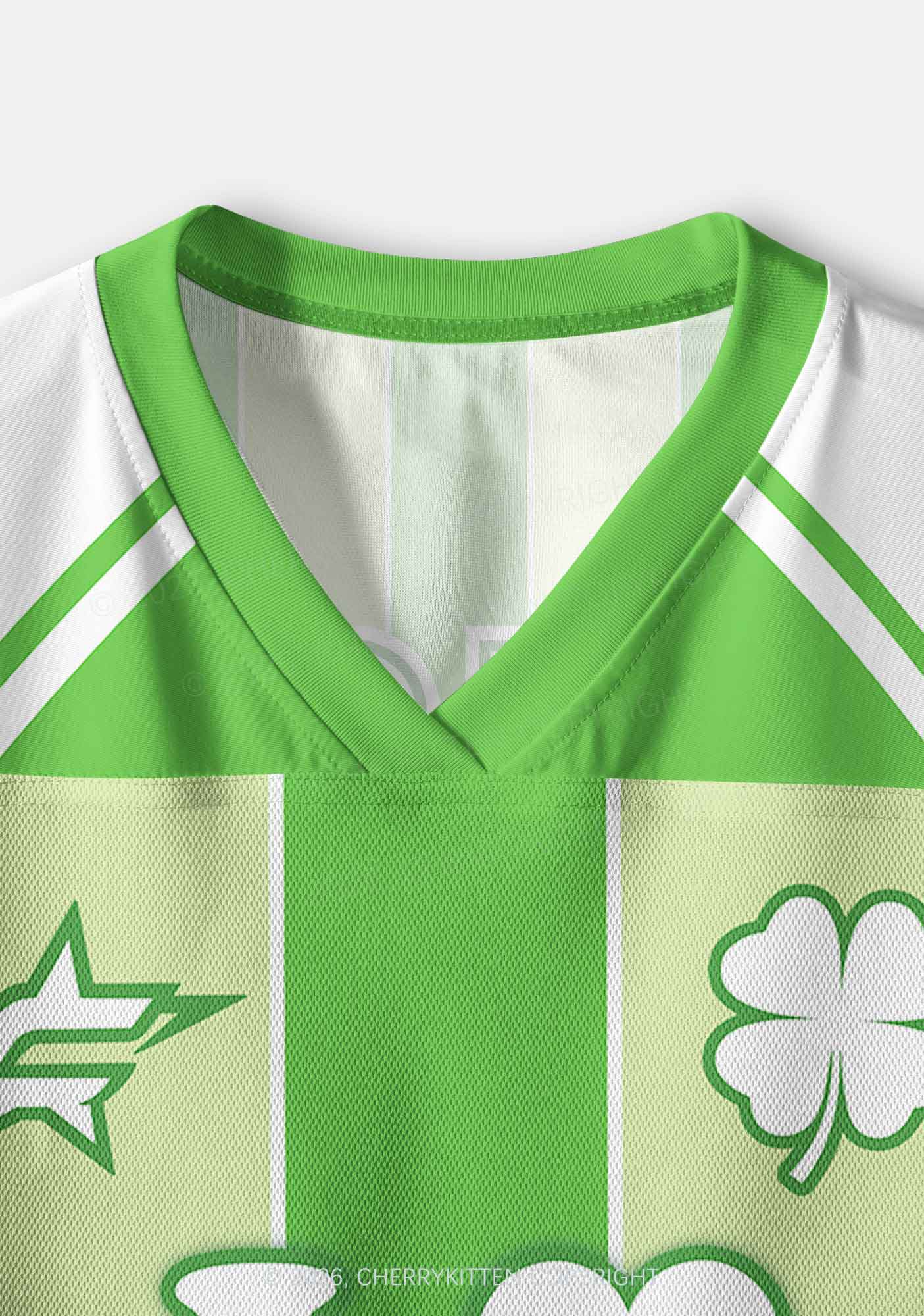 Custom I Love Irish Goodbyes St Patricks Y2K Crop Sport Jersey Shirts Cherrykitten - Image 5