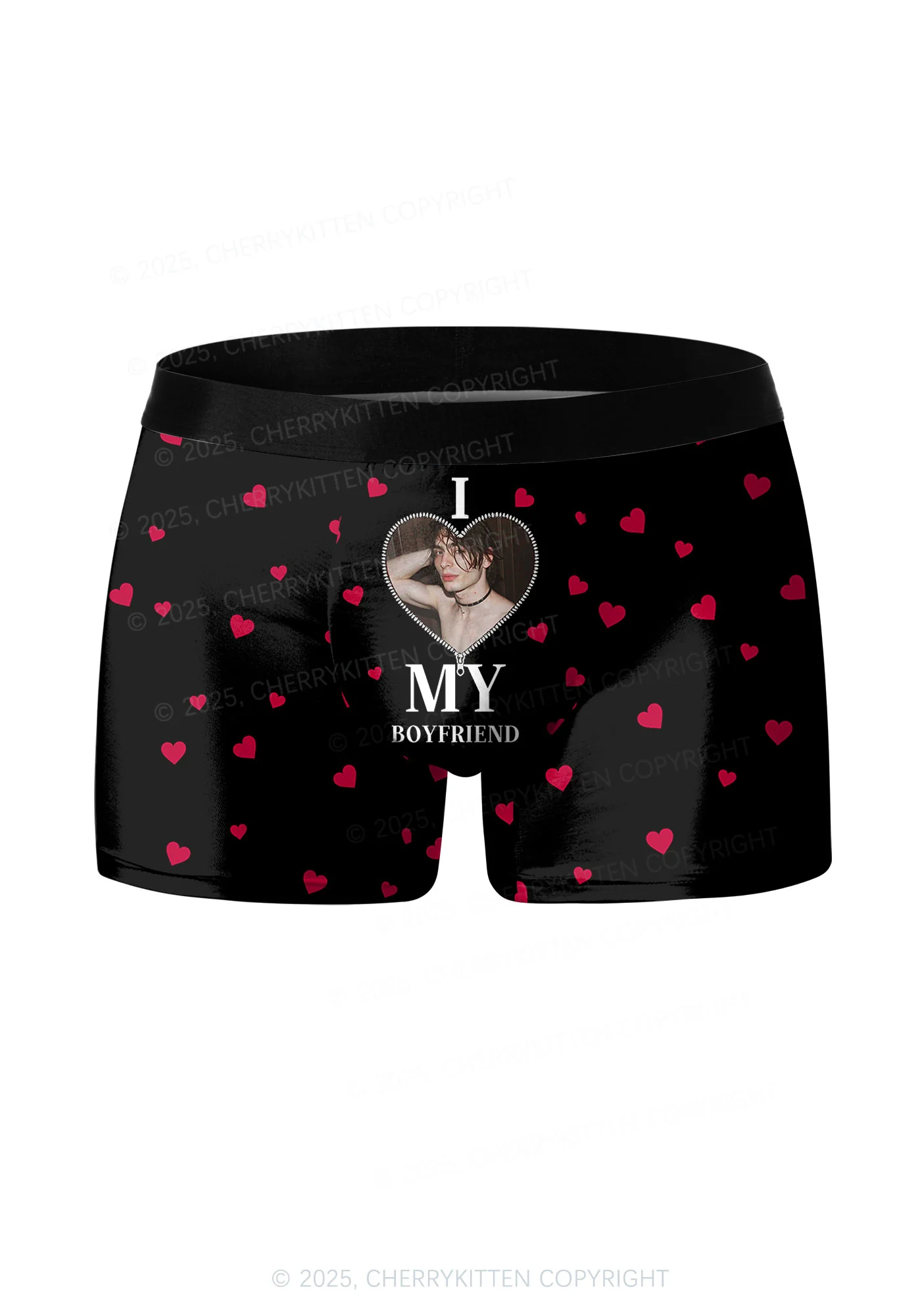 Custom I Love My GF BF Valentine's Day Y2K Print Couples Boxer Briefs Set Cherrykitten - Image 2