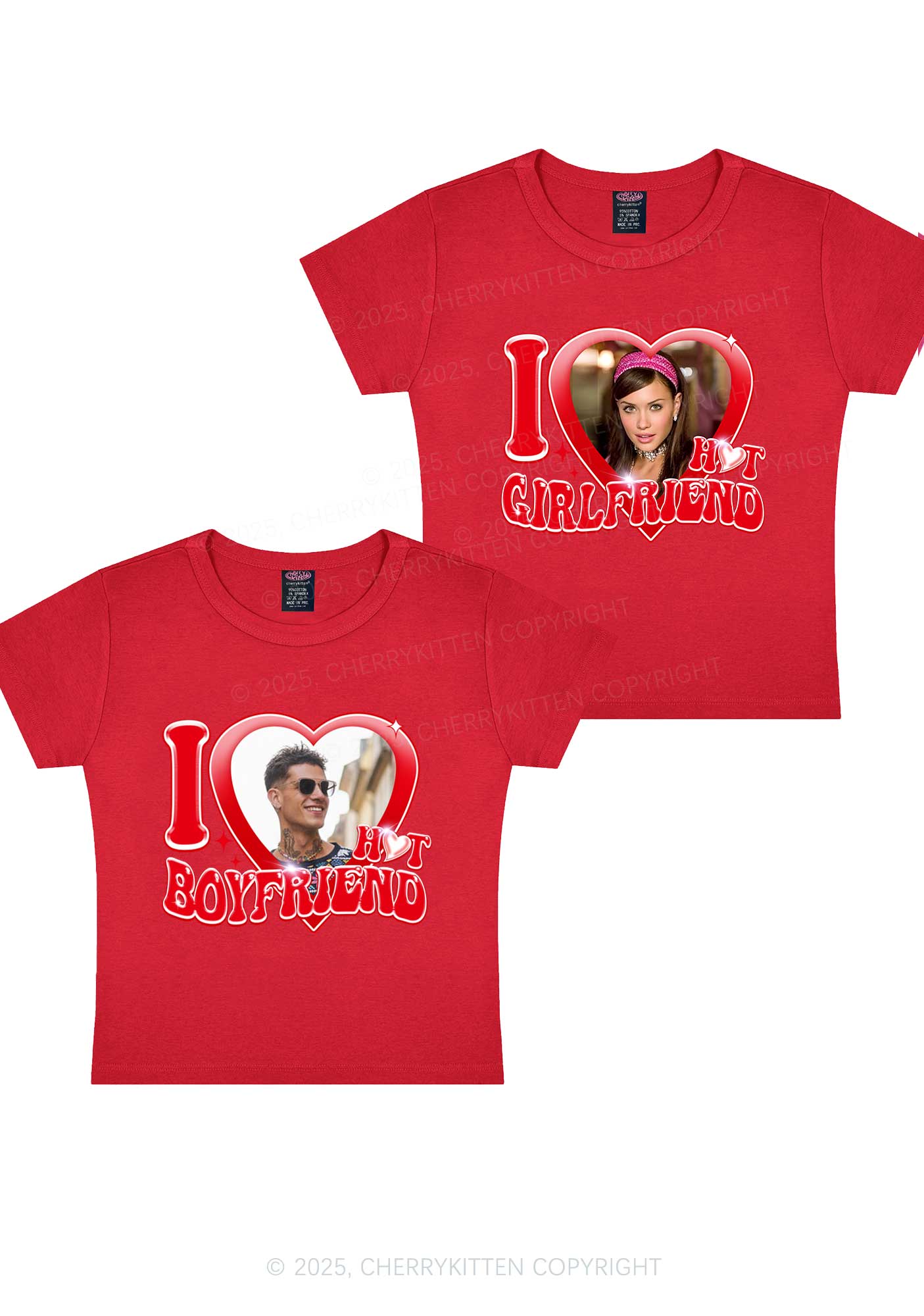 Custom I Love My Hot GF BF Y2K Valentine's Day Baby Tee Cherrykitten - Image 12