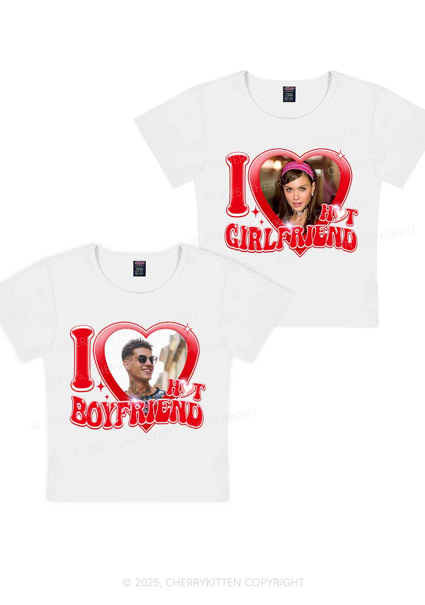 Custom I Love My Hot GF BF Y2K Valentine's Day Baby Tee Cherrykitten - Image 4
