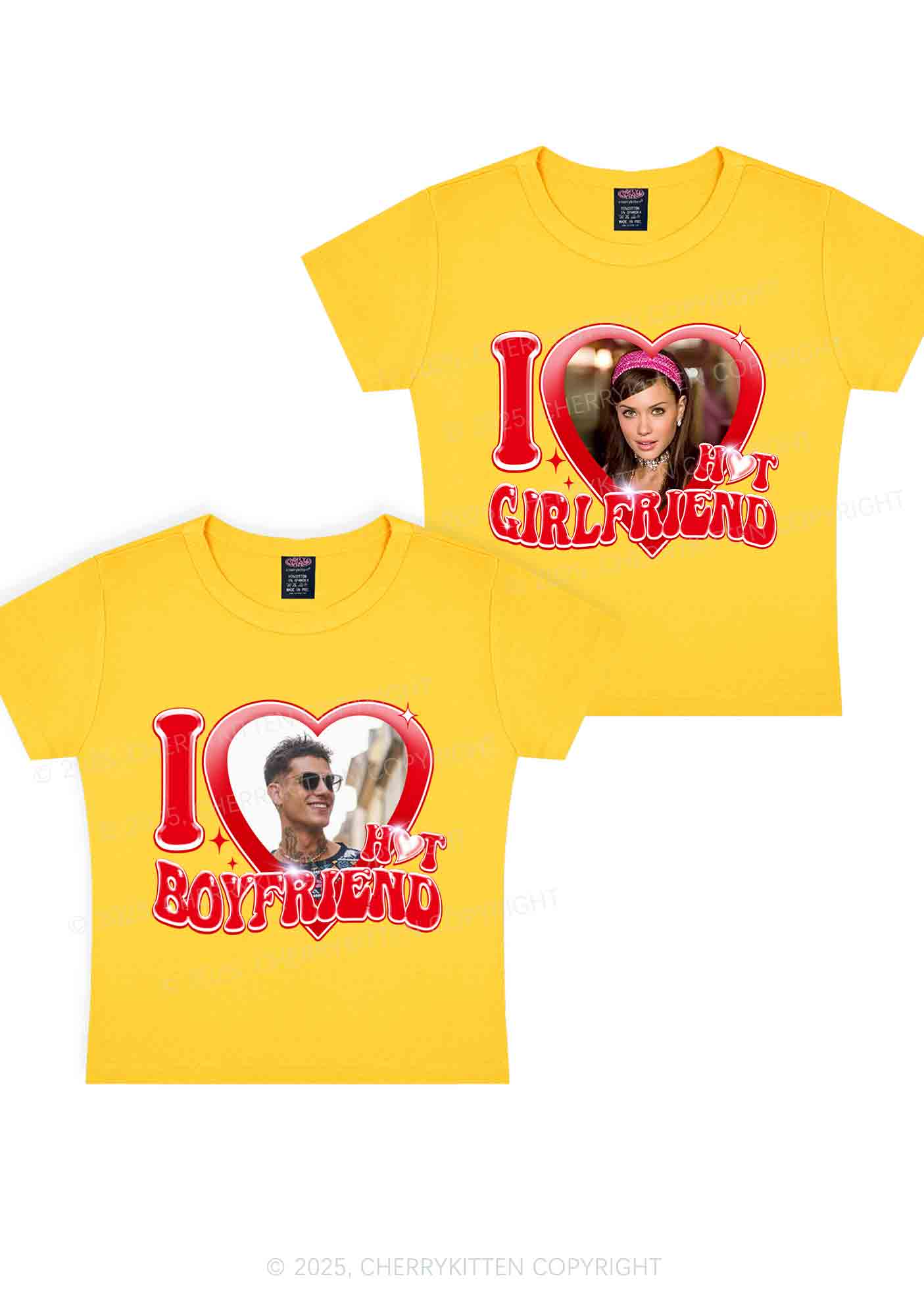Custom I Love My Hot GF BF Y2K Valentine's Day Baby Tee Cherrykitten - Image 5