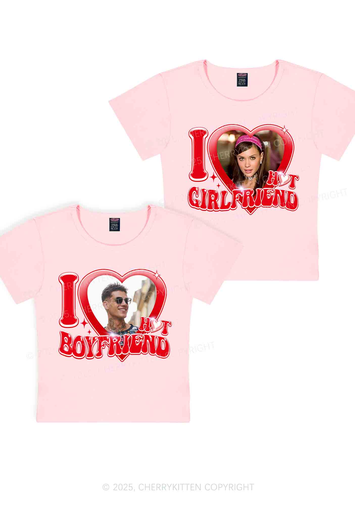 Custom I Love My Hot GF BF Y2K Valentine's Day Baby Tee Cherrykitten - Image 7