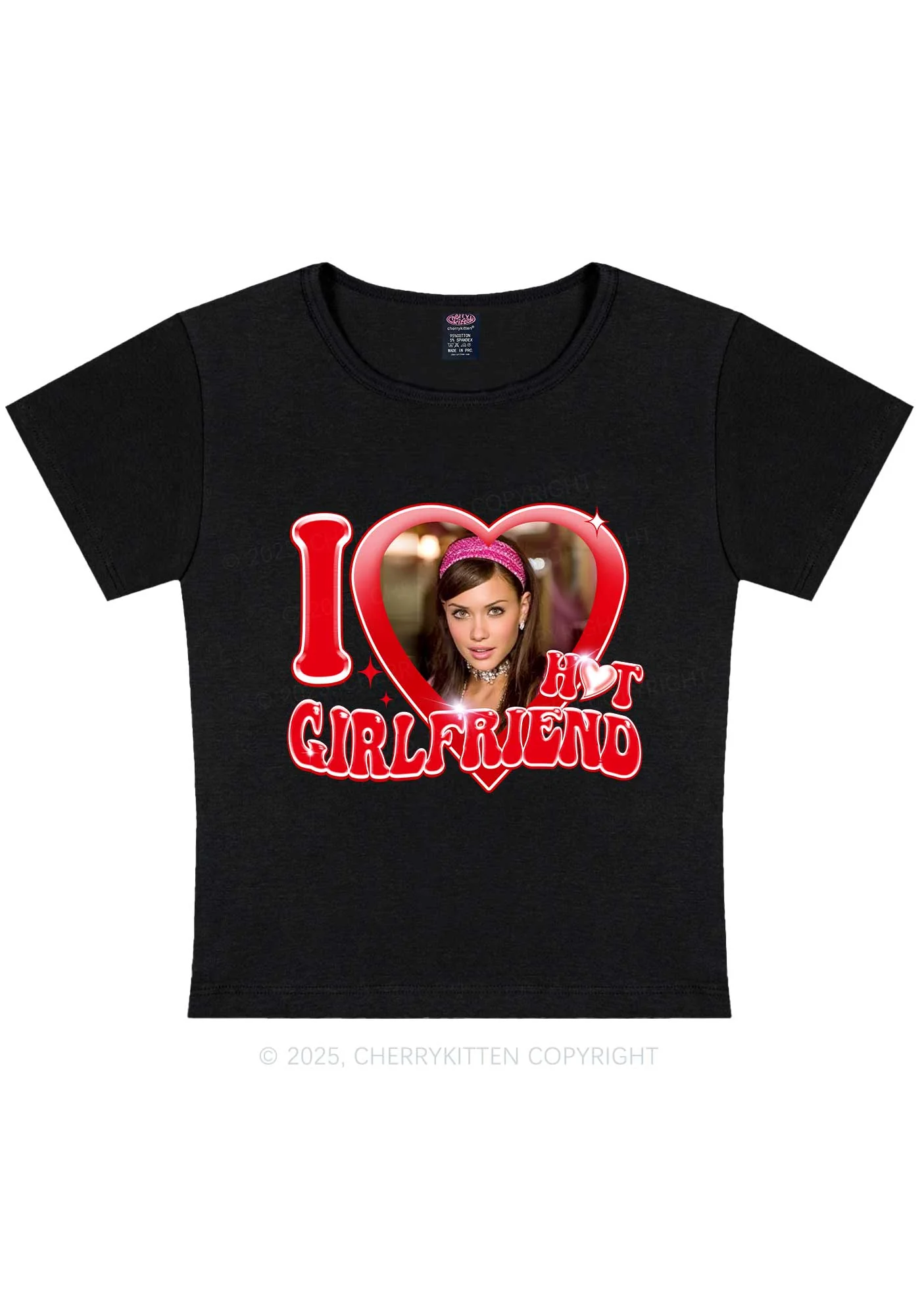 Custom I Love My Hot Girlfriend Y2K Baby Tee Cherrykitten - Image 4