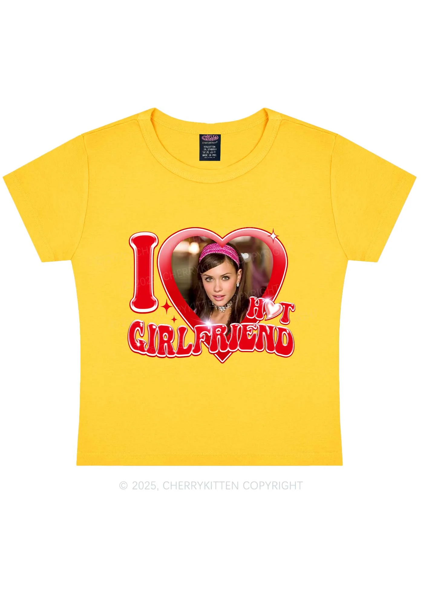 Custom I Love My Hot Girlfriend Y2K Baby Tee Cherrykitten - Image 9