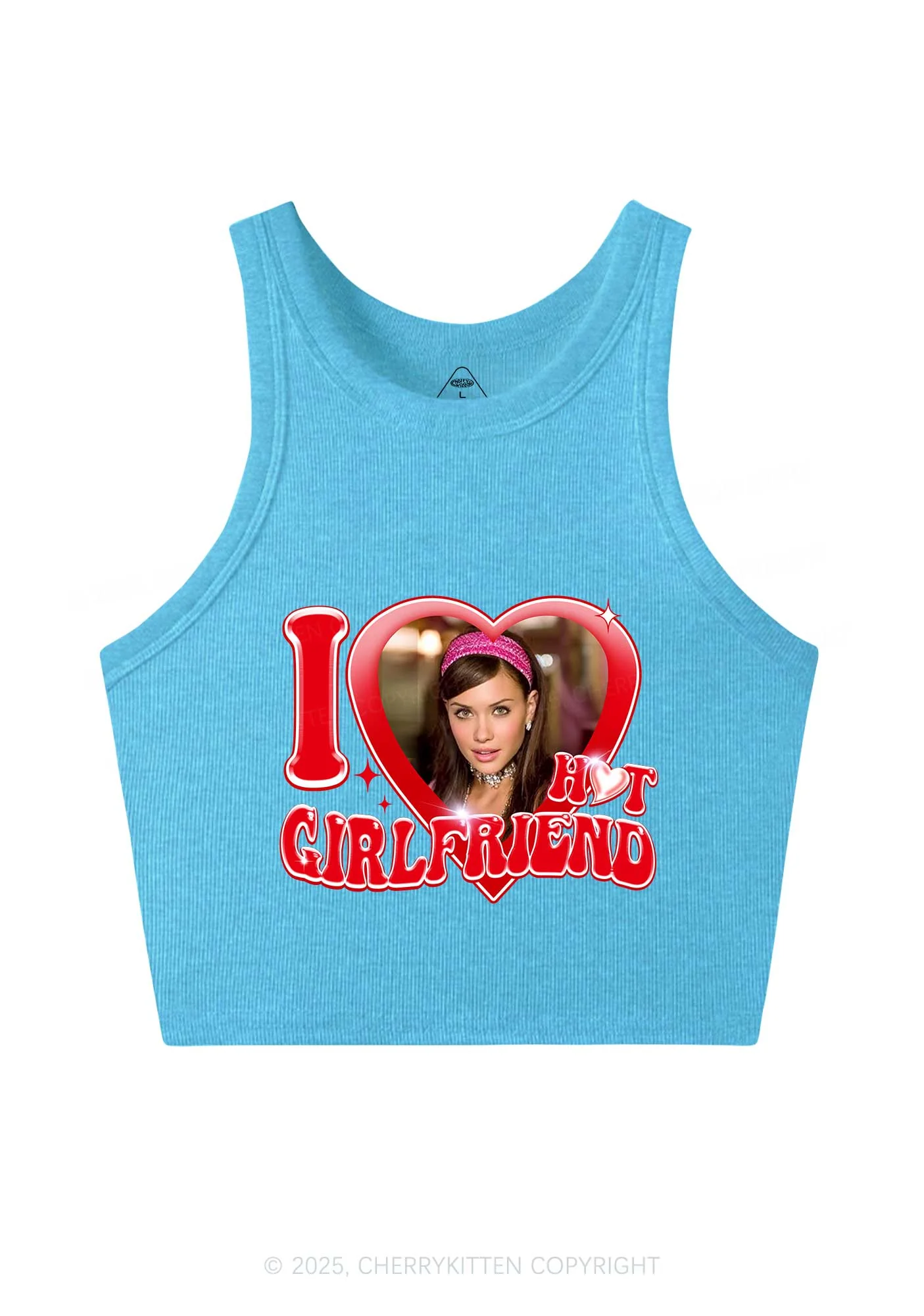 Custom I Love My Hot Girlfriend Y2K Crop Tank Top Cherrykitten - Image 3