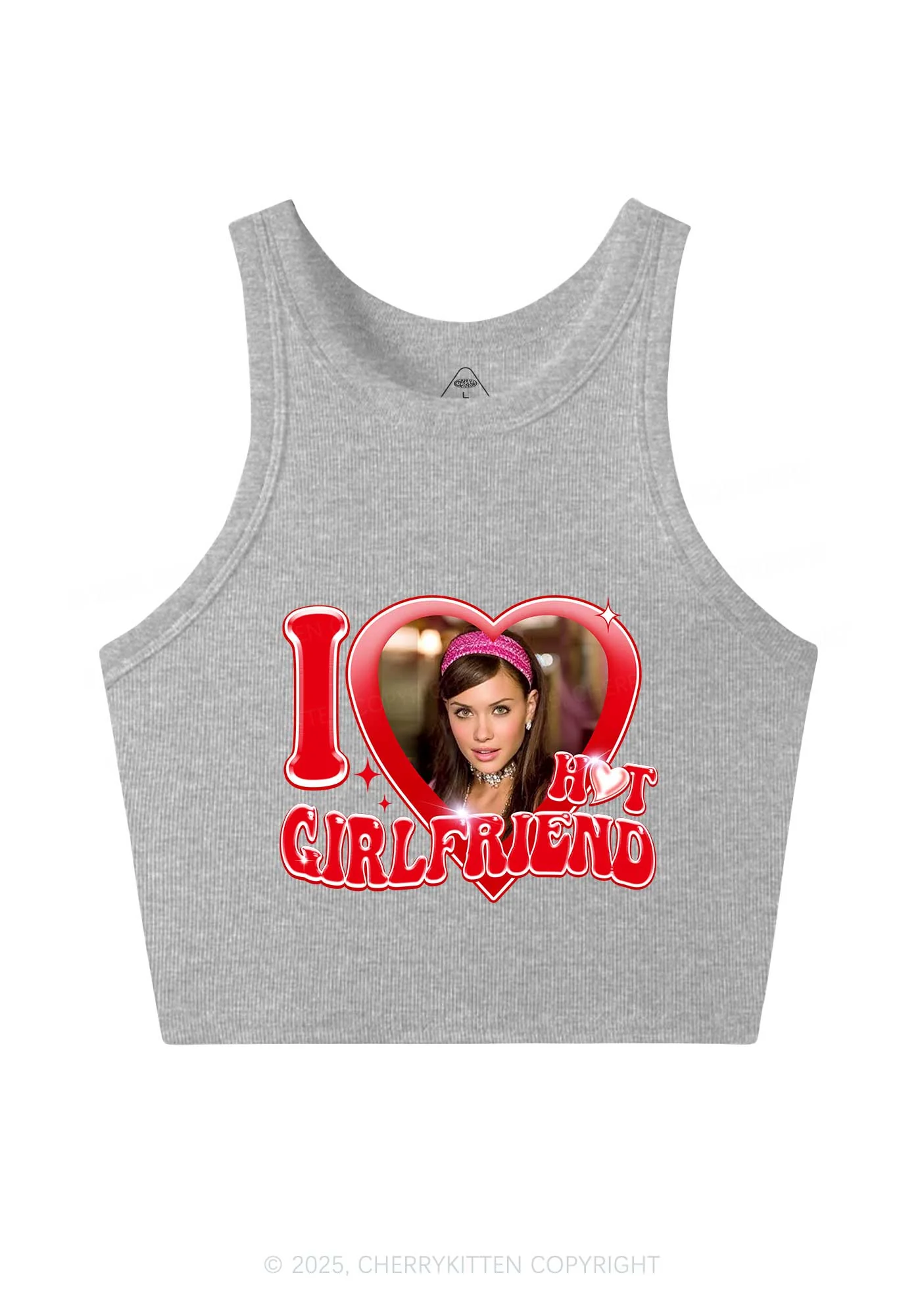 Custom I Love My Hot Girlfriend Y2K Crop Tank Top Cherrykitten - Image 5