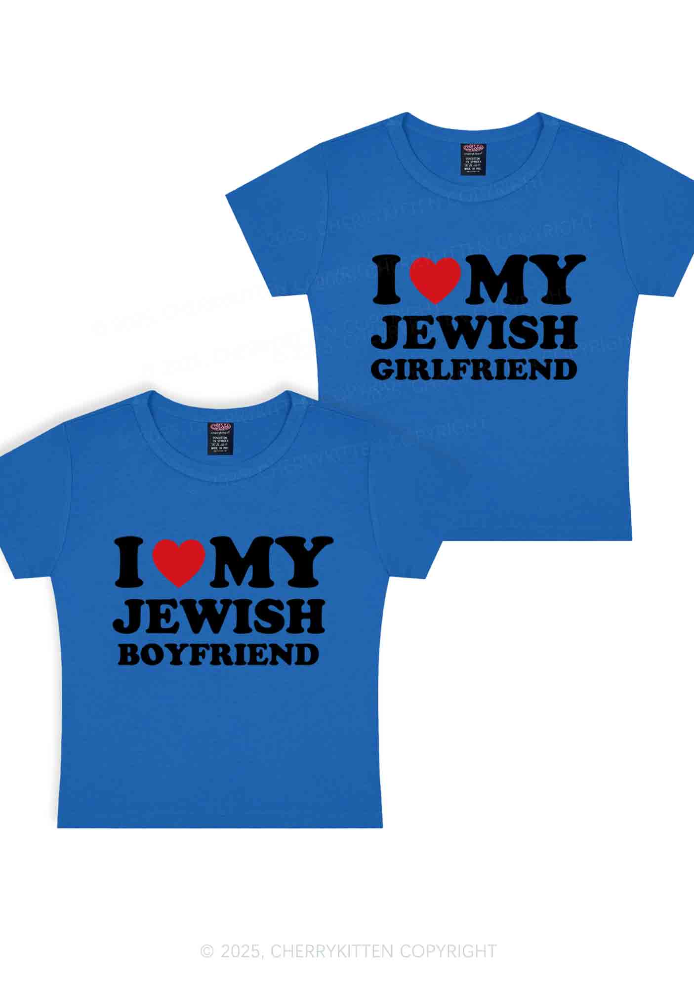 Custom I Love My Jewish GF BF Y2K Valentine's Day Baby Tee Cherrykitten - Image 10