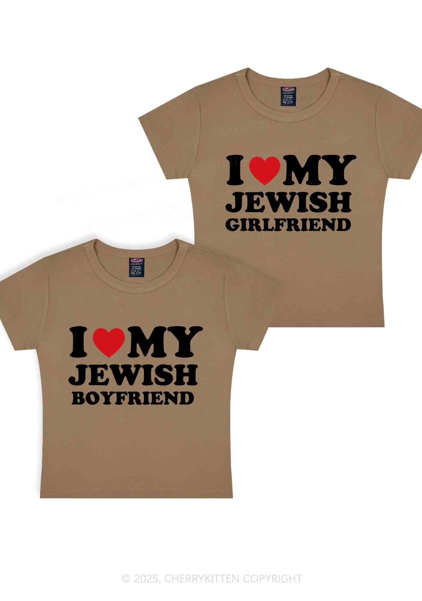 Custom I Love My Jewish GF BF Y2K Valentine's Day Baby Tee Cherrykitten - Image 11
