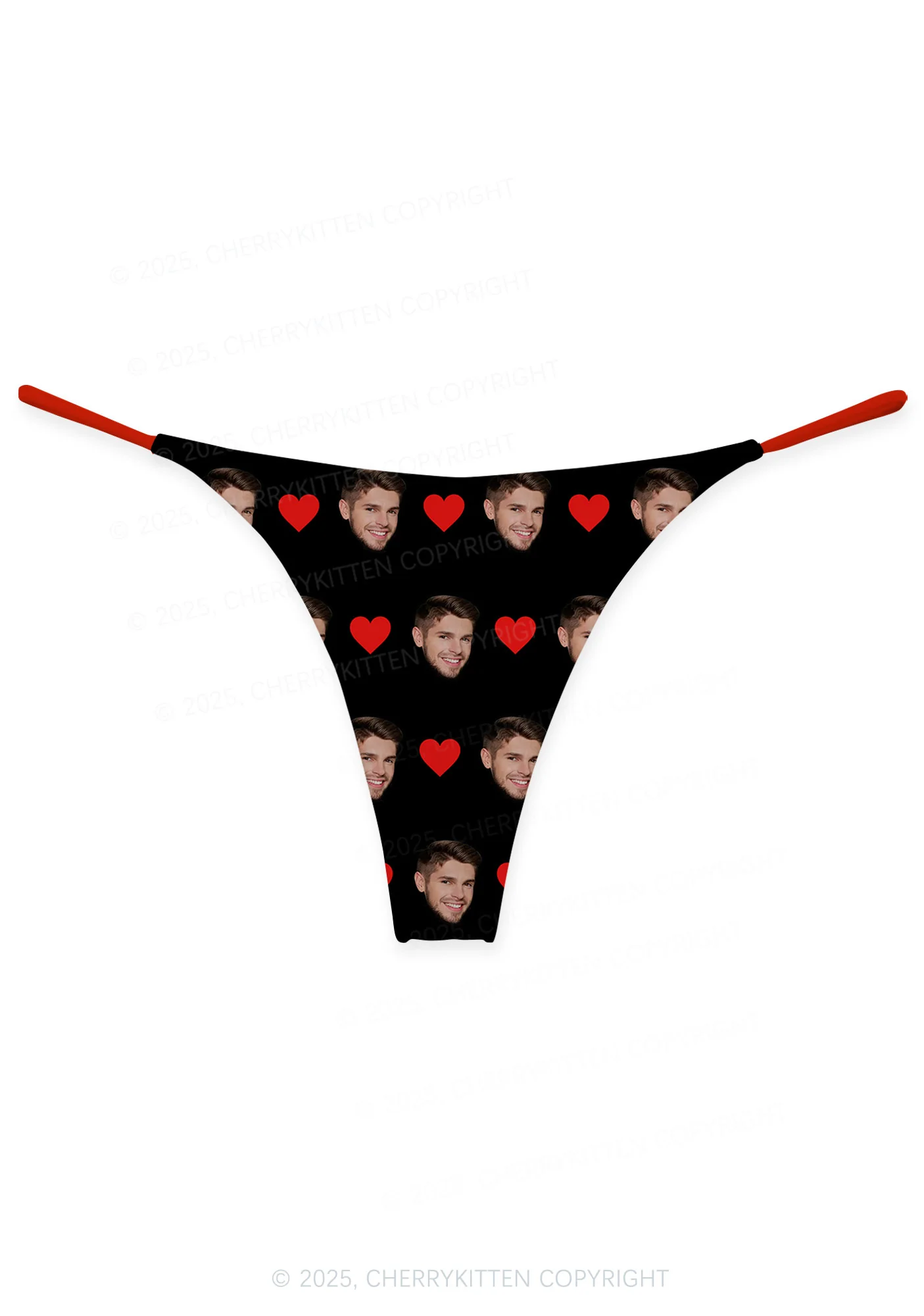 Custom I Love My Wife Valentine's Day Y2K Print Couples Boxer Thong Set Cherrykitten - Image 2