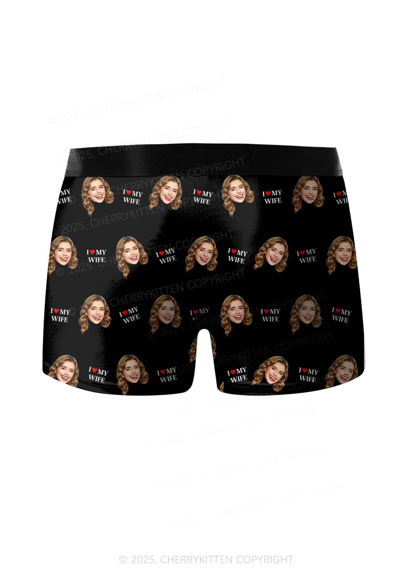 Custom I Love My Wife Valentine's Day Y2K Print Couples Boxer Thong Set Cherrykitten - Image 5