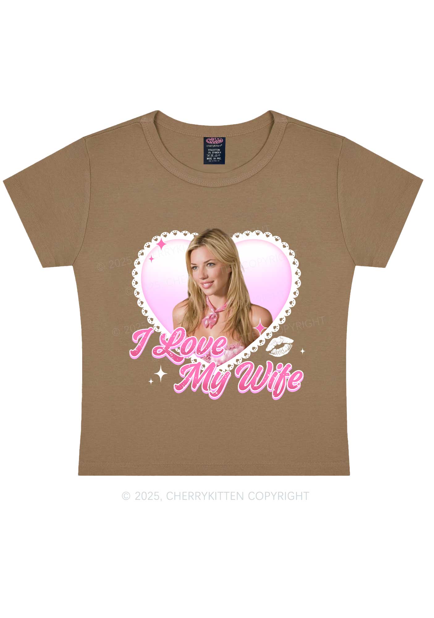 Custom I Love My Wife Y2K Baby Tee Cherrykitten - Image 12