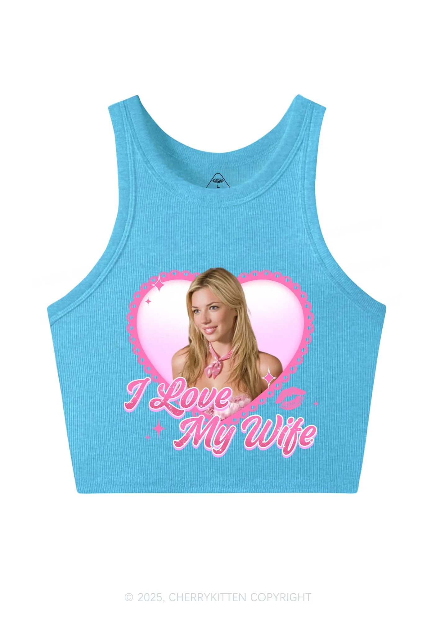 Custom I Love My Wife Y2K Crop Tank Top Cherrykitten - Image 4