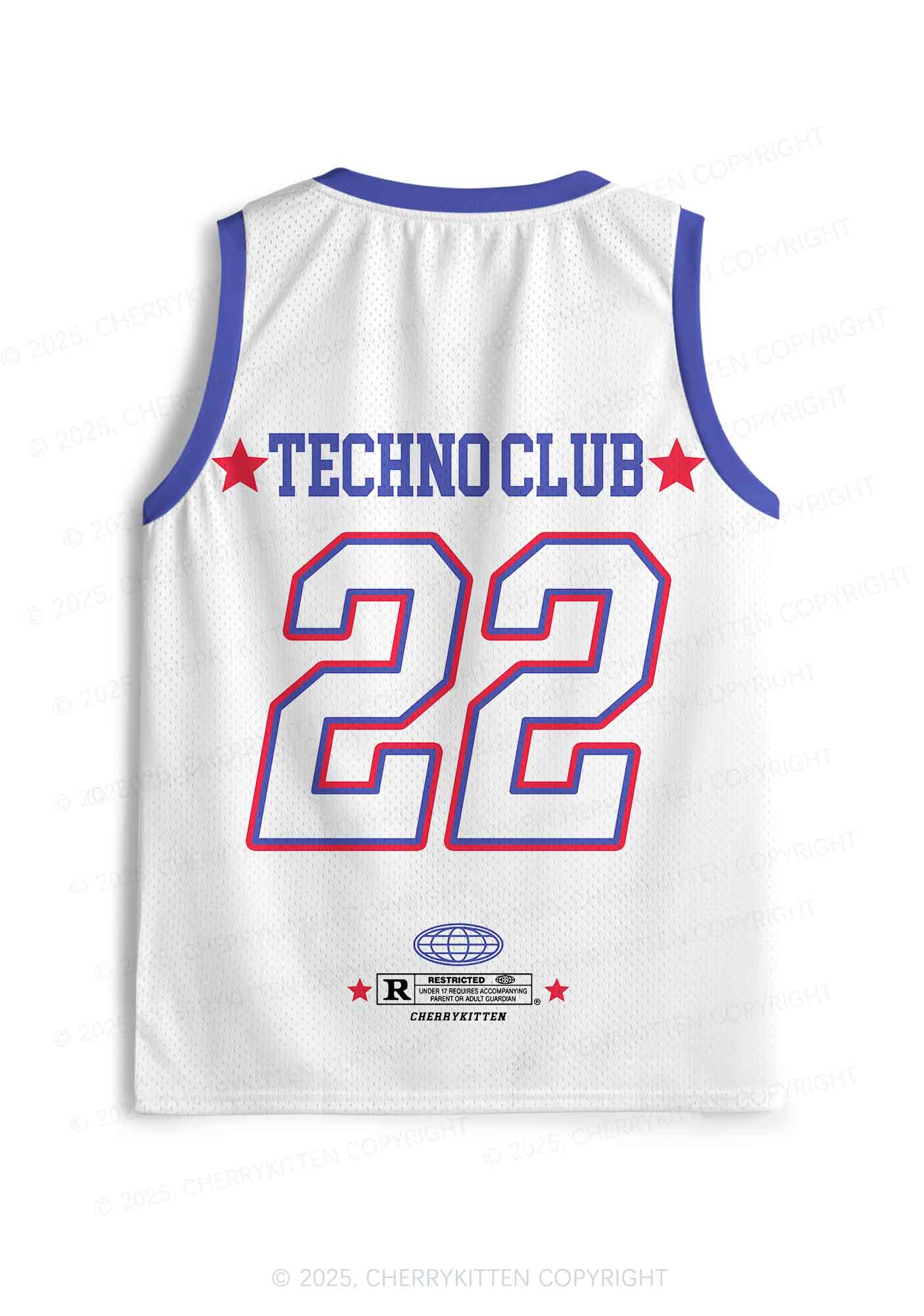 Custom I Love Techno Club Y2K Sport Jersey Tank Cherrykitten - Image 2