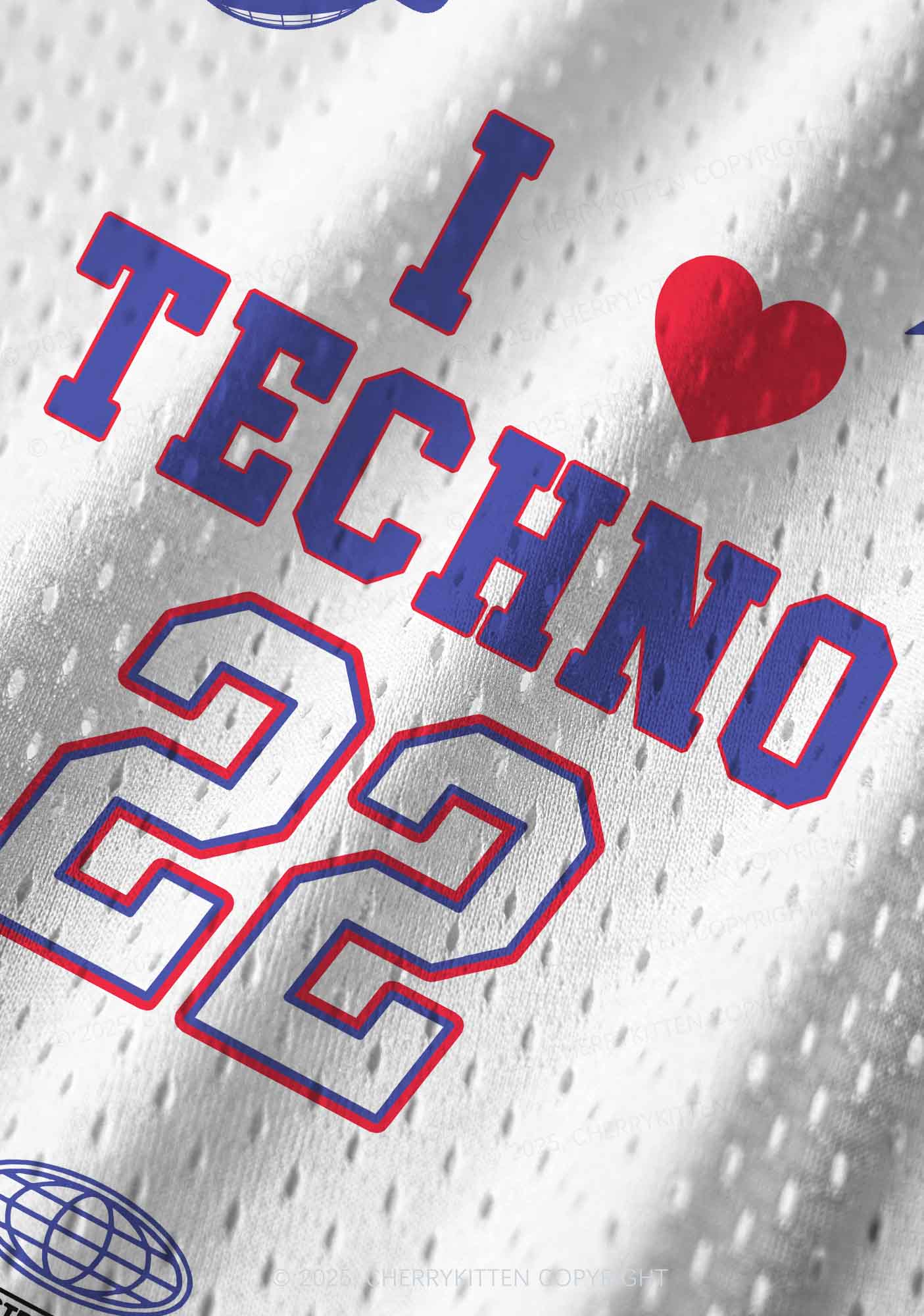 Custom I Love Techno Club Y2K Sport Jersey Tank Cherrykitten - Image 3