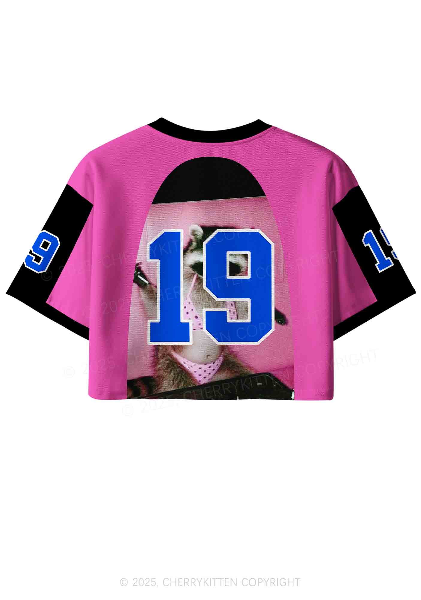 Custom I Love Techno Slxts Y2K Crop Sport Jersey Shirts Cherrykitten - Image 3