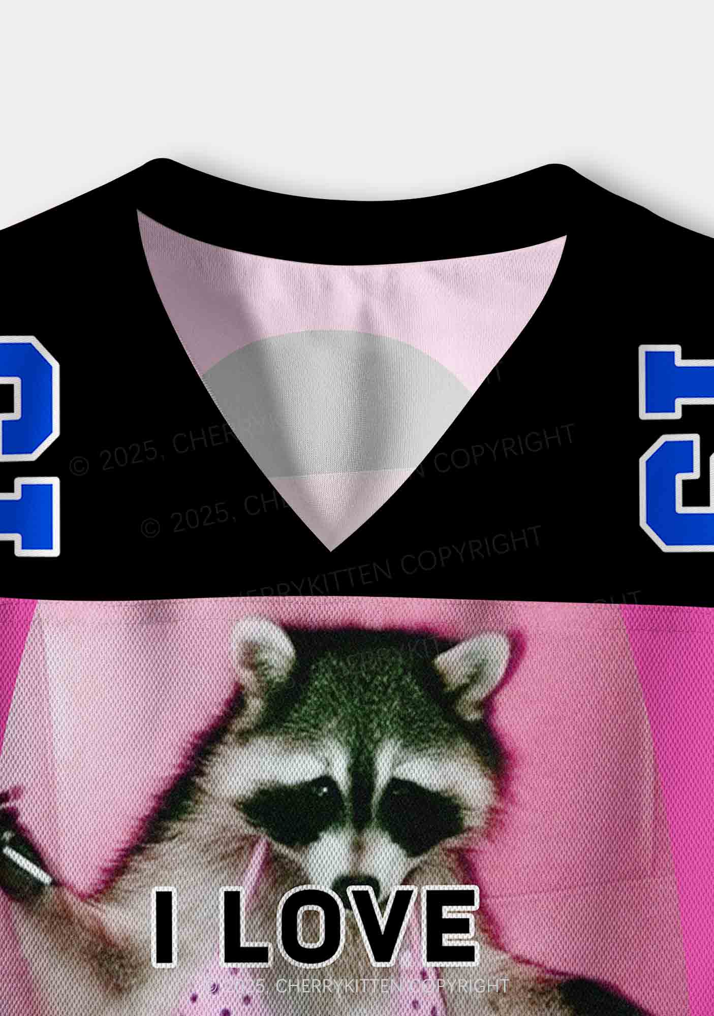 Custom I Love Techno Slxts Y2K Crop Sport Jersey Shirts Cherrykitten - Image 4