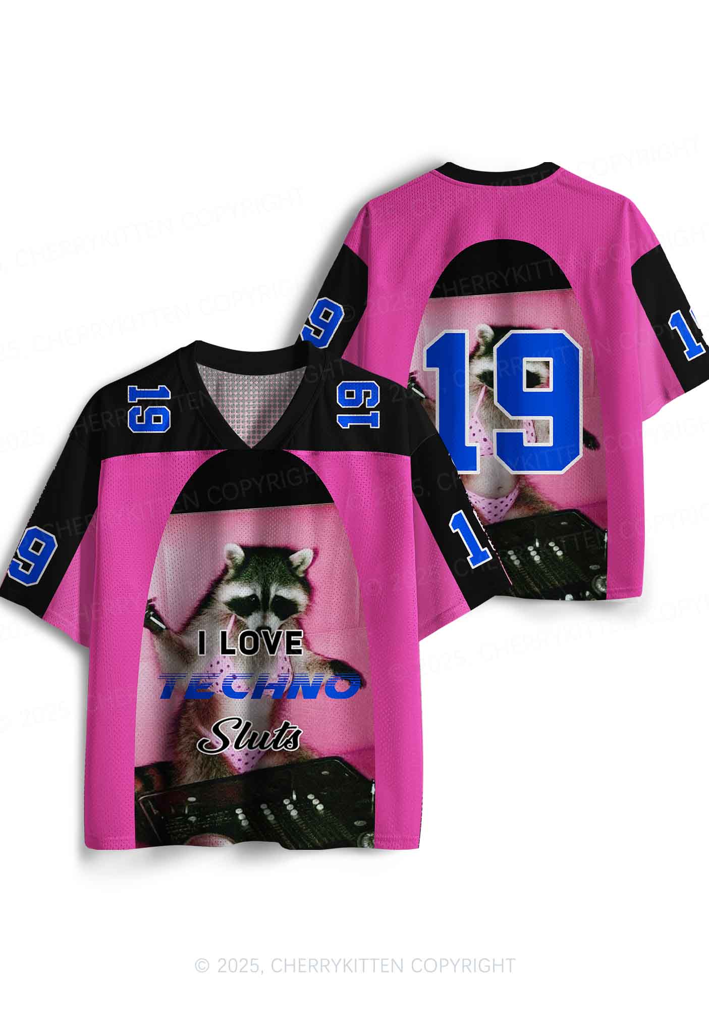 Custom I Love Techno Slxts Y2K Sport Jersey Shirts Cherrykitten - Image 3